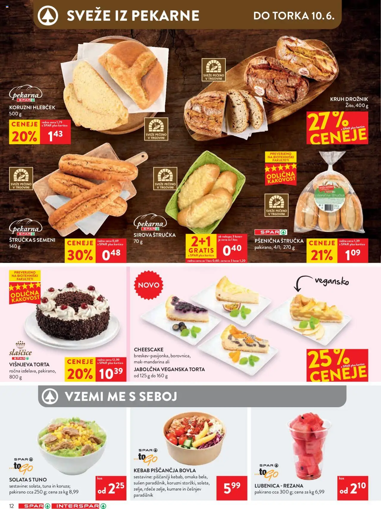 Spar katalog 23/25 │ velja od 04.06.2025 | Stran: 16 | Izdelki: Štručka, Kos, Solata, Omaka
