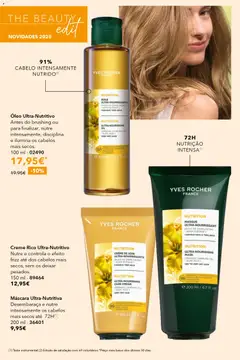 Pré-visualização Creme Rico Ultra-Nutritivo, Nutre e controla o efeito frizz até dos cabelos mais secos, sem os deixar pesados. 150 ml - 89464 válido de 17.12.2025 | Página: 14 | Produtos: Óleo, Creme