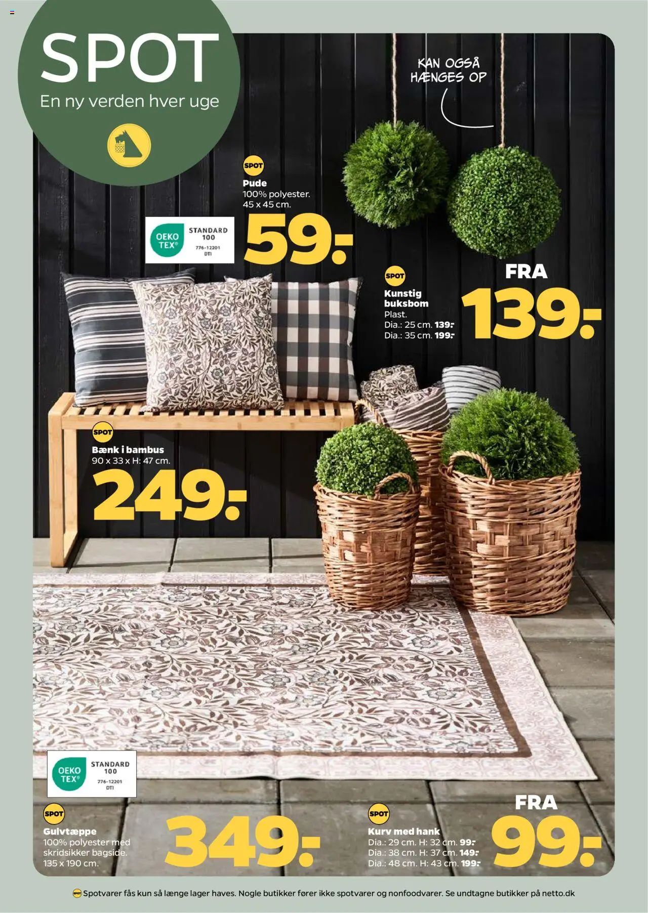 Netto Tilbudsavis gyldig fra 23.08.2025 | Side: 28 | Produkter: Pude, Kurv, Bænk