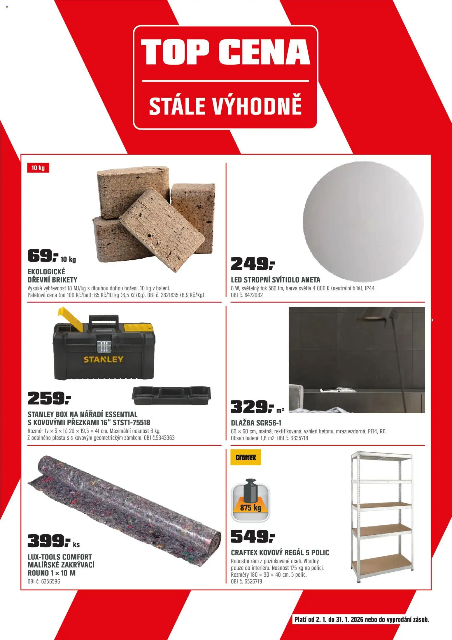 OBI leták - Bobří síla v akci od 02.01.2026 | Strana: 17 | Produkty: Box, Box na nářadí, Nářadí, Regál