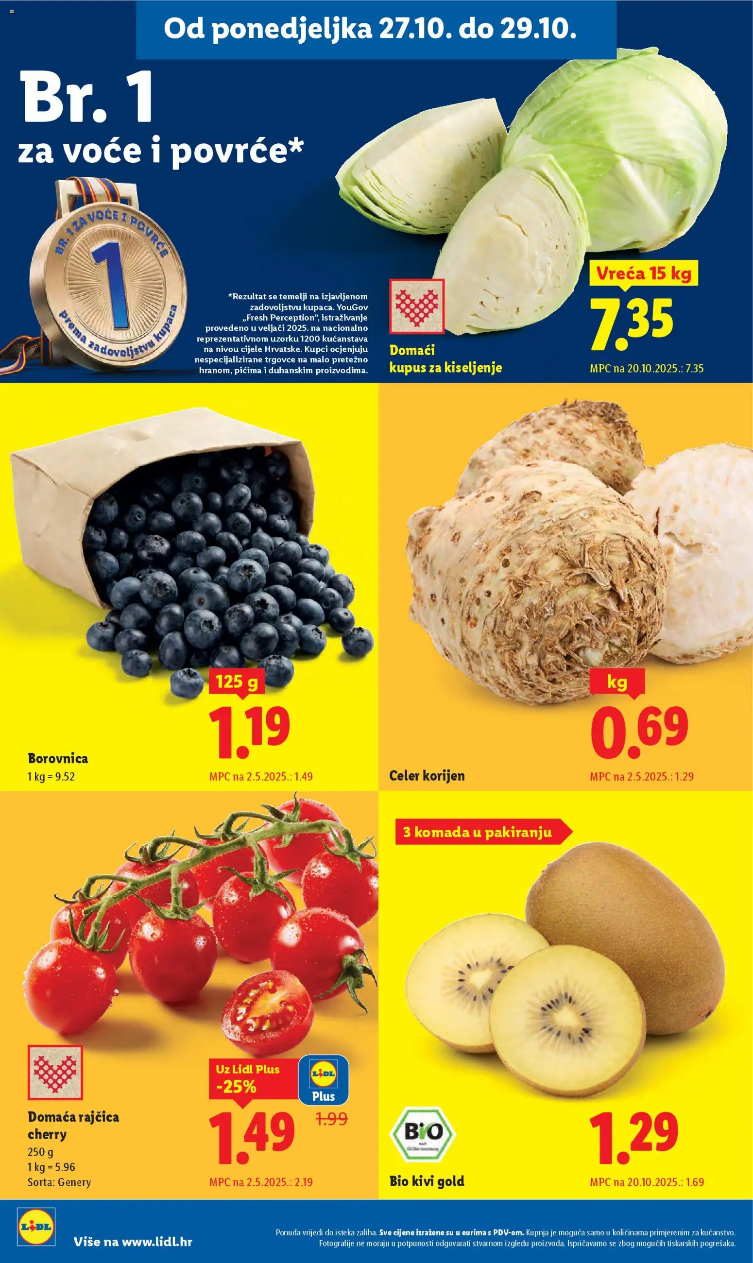 Lidl katalog | vrijedi od 27.10.2025 | Stranica: 4 | Proizvodi: Celer, Kupus, Borovnica, Rajčica