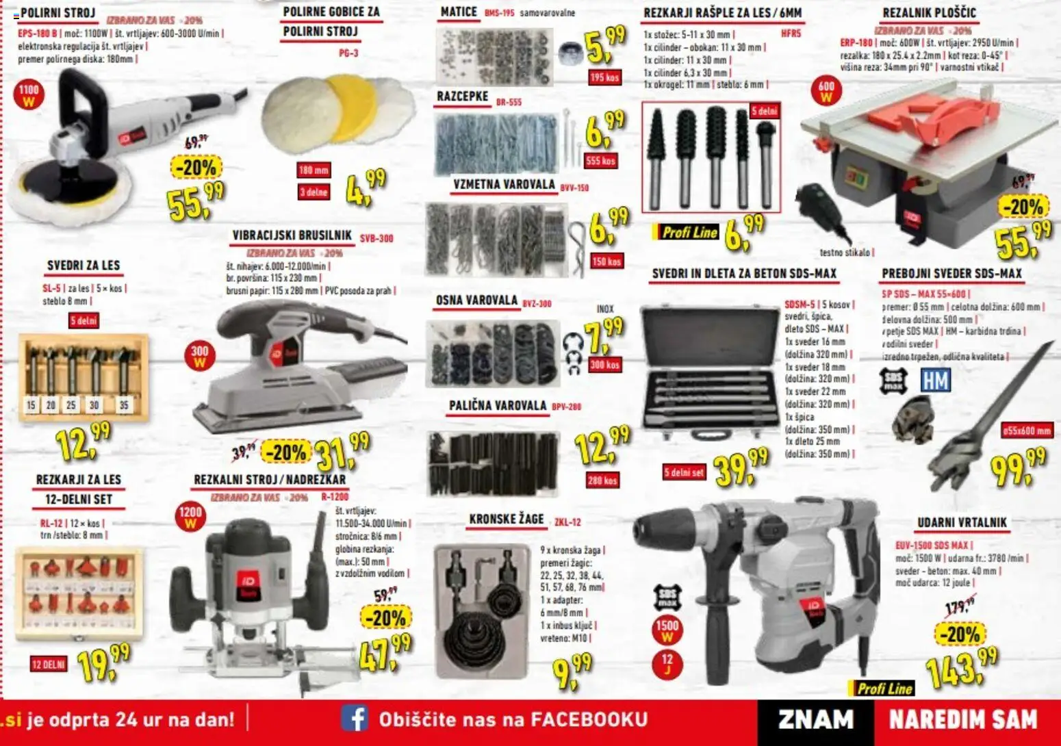 Novi Inter Diskont katalog ponudbe – veljaven od 07.04.2026 | Stran: 3 | Izdelki: Rezalnik, Kos, Svedri, Brusilnik