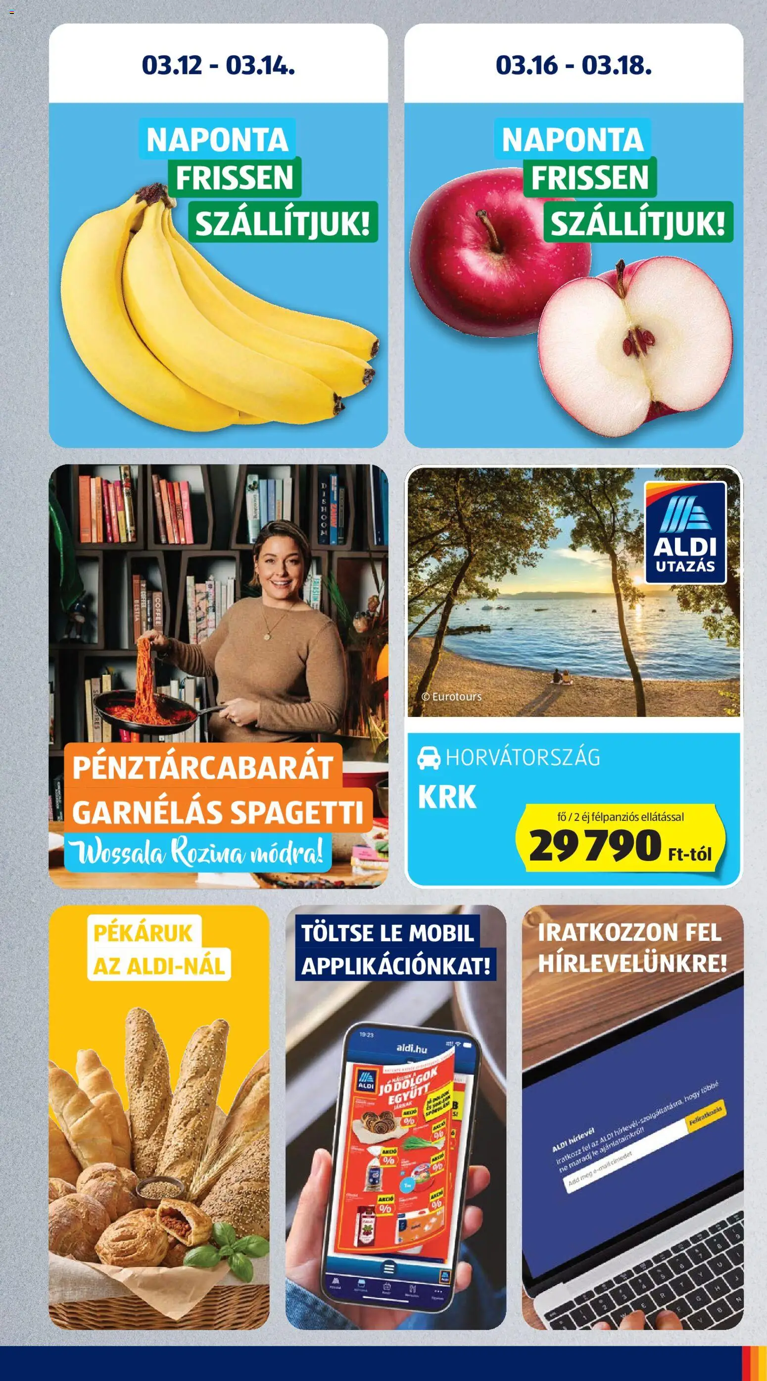 Aldi akciós ujság - amely érvényes a következő dátumtól: 12.03.2026 | Oldal: 3 | Termékek: Spagetti