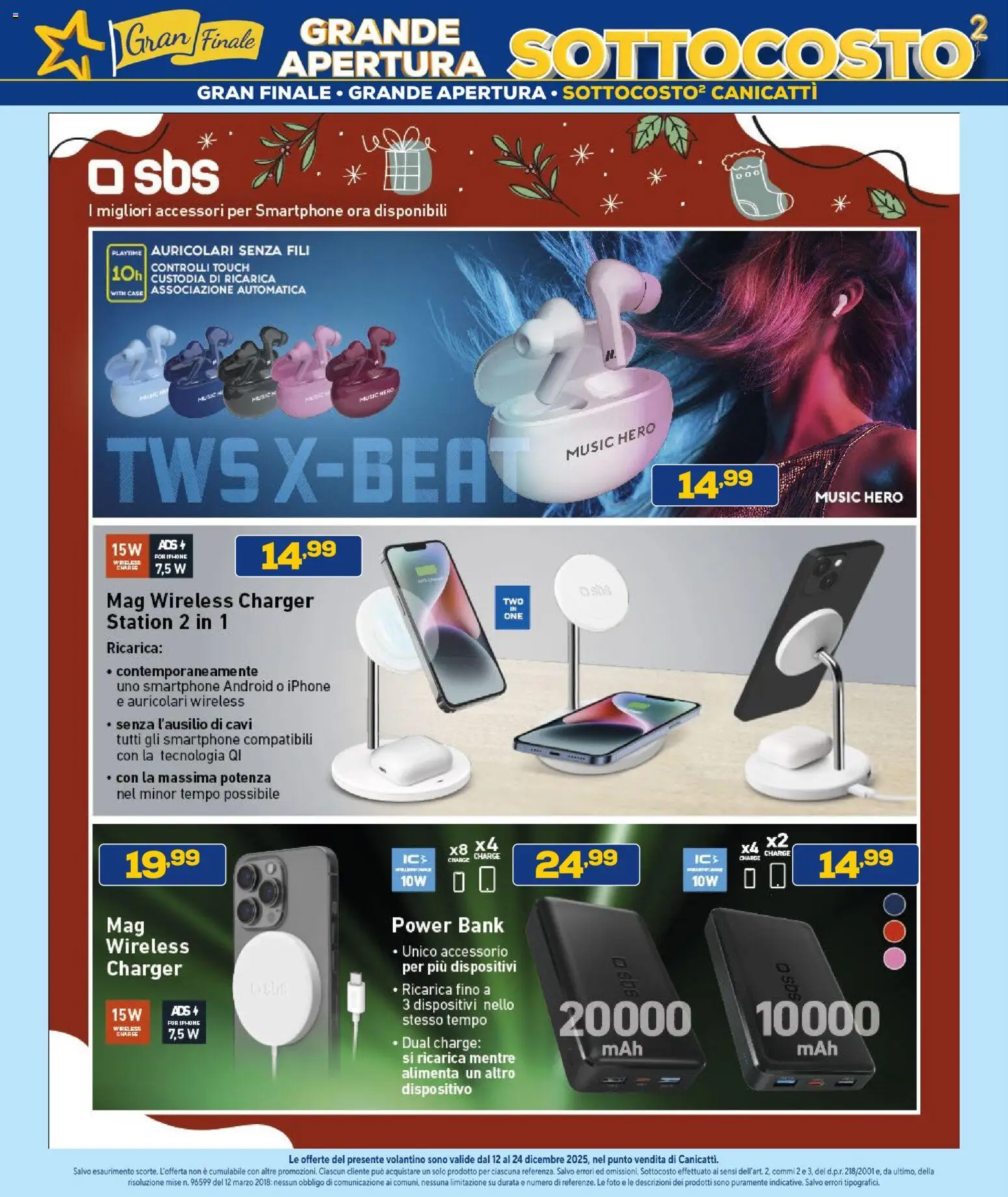 Volantino Euronics del 12.12.2025 | Pagina: 36 | Prodotti: Auricolari, Iphone, Power bank, Smartphone