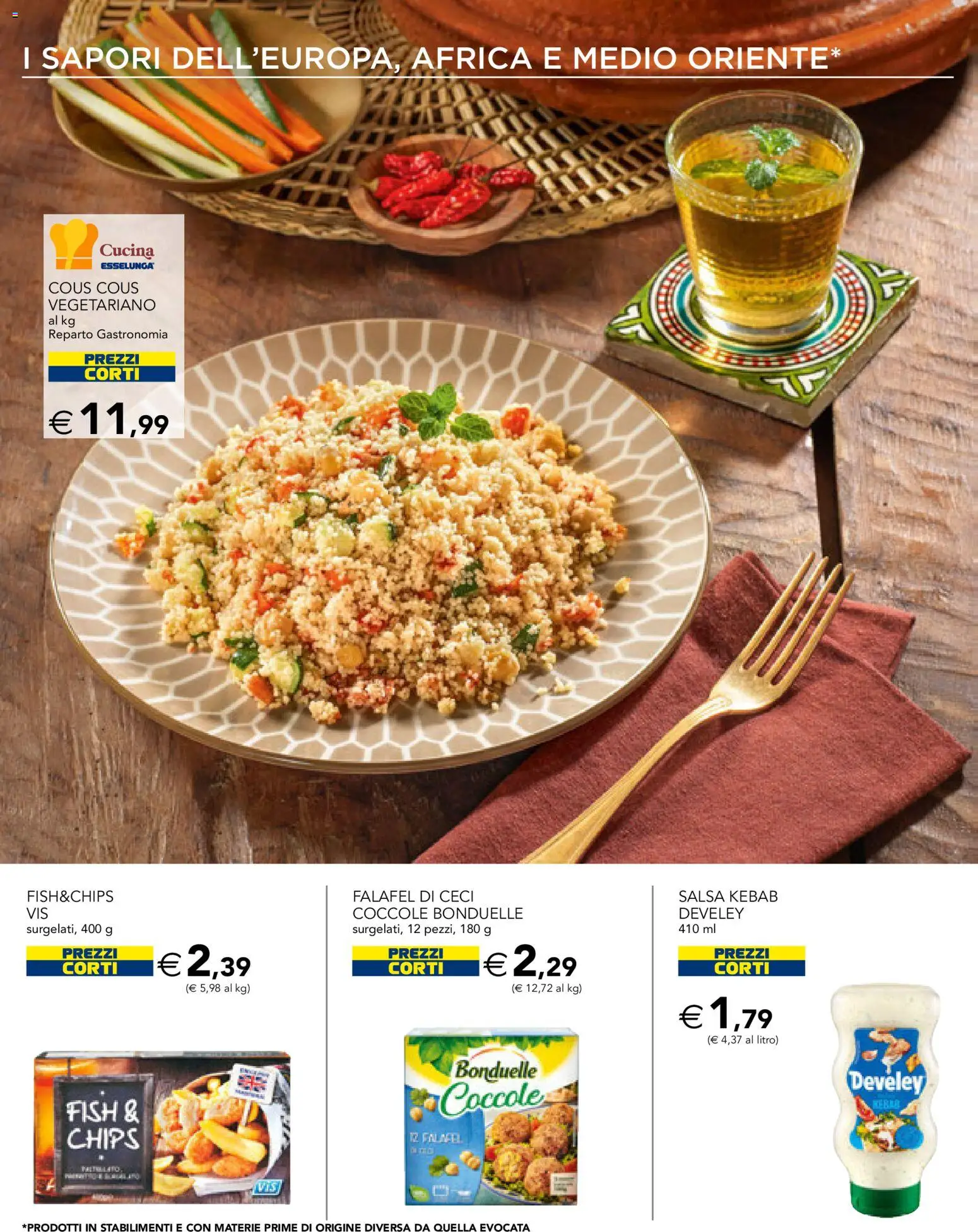 Volantino Esselunga S del 12.02.2026 | Pagina: 12 | Prodotti: Ceci, Salsa, Falafel, Cous cous