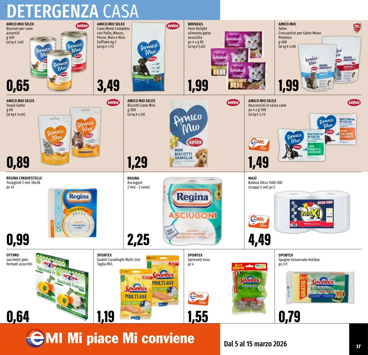 Volantino EMI del 05.03.2026 | Pagina: 17 | Prodotti: Pollo, Manzo, Biscotti, Verdure