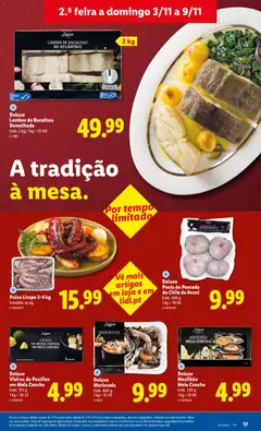 Pré-visualização Polvo Limpo 3-4 kg, Polvo Limpo 3-4 kg, Vendido ao kg válido de 03.11.2025 | Página: 17 | Produtos: Bacalhau, Pescada, Polvo