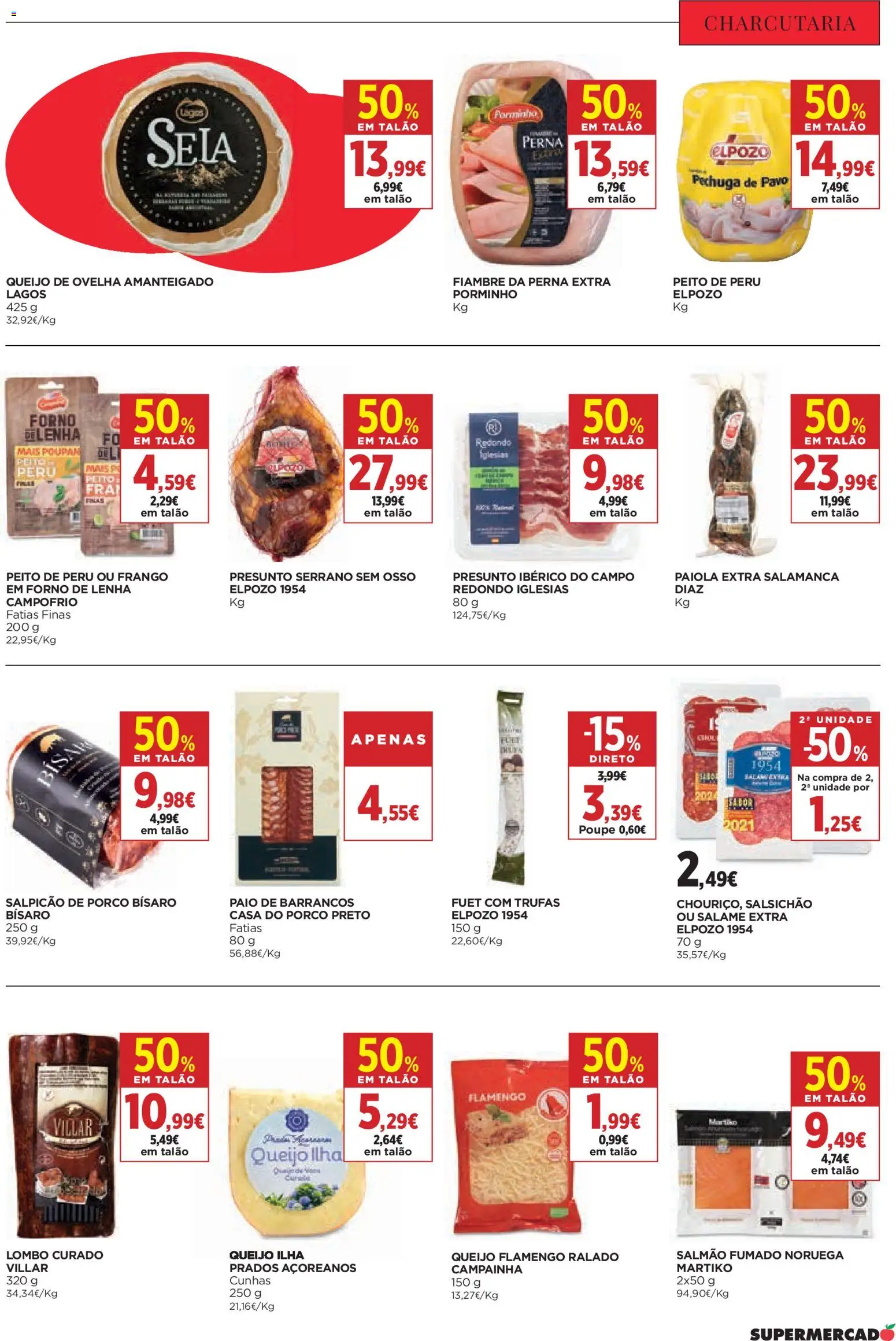 El Corte Ingles folheto │ válido de 30.01.2026 | Página: 19 | Produtos: Frango, Campainha, Salmão, Presunto