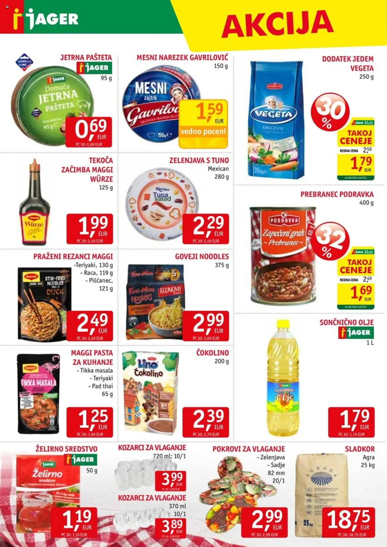 Jager katalog │ velja od 06.08.2025 | Stran: 8 | Izdelki: Rezanci, Narezek, Zelenjava, Sadje
