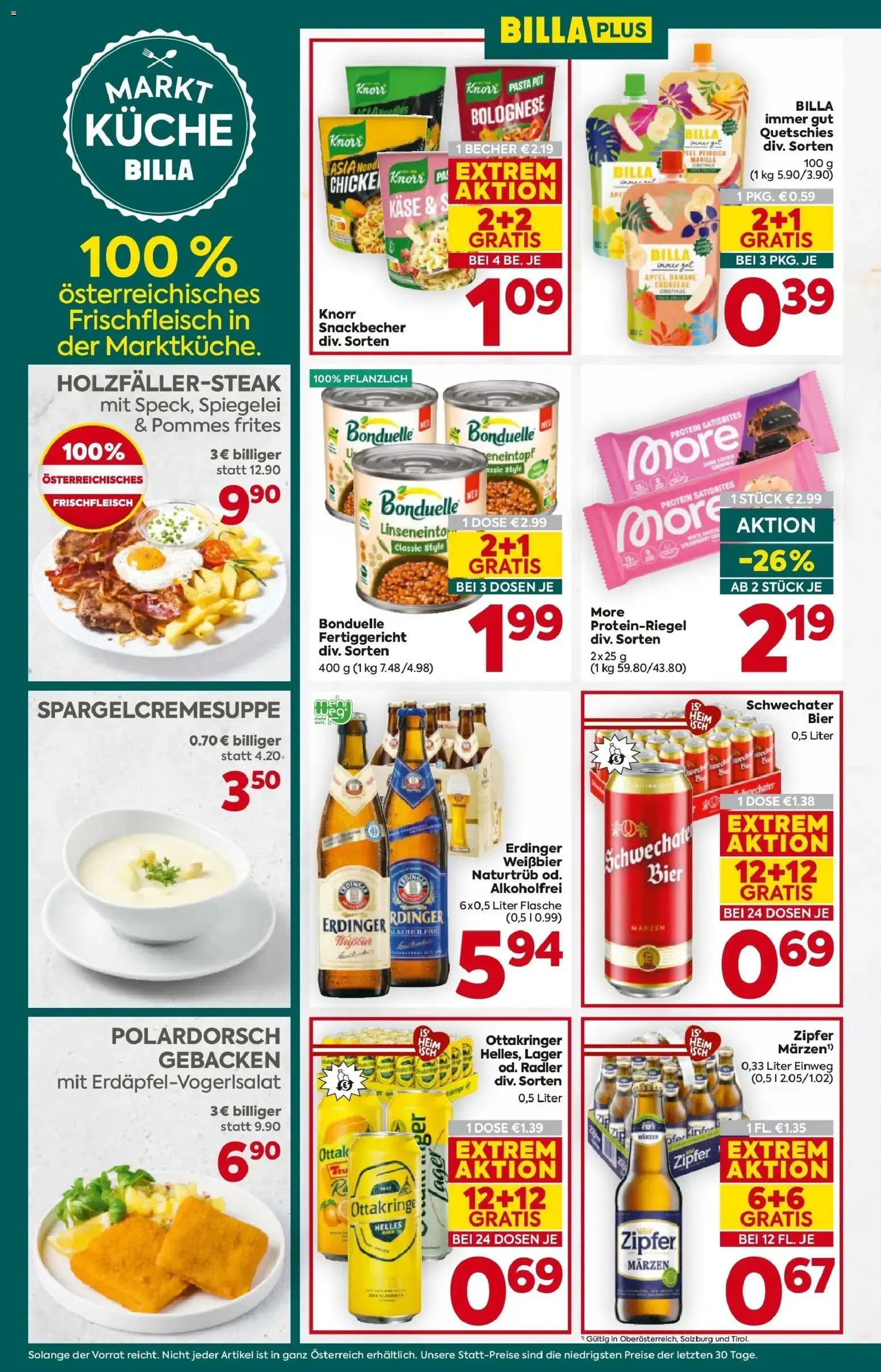 Billa Plus - BILLA PLUS: Flugblatt Tirol gültig ab 22.04.2026 | Seite: 14 | Produkte: Pasta, Pfirsich, Käse, Bier