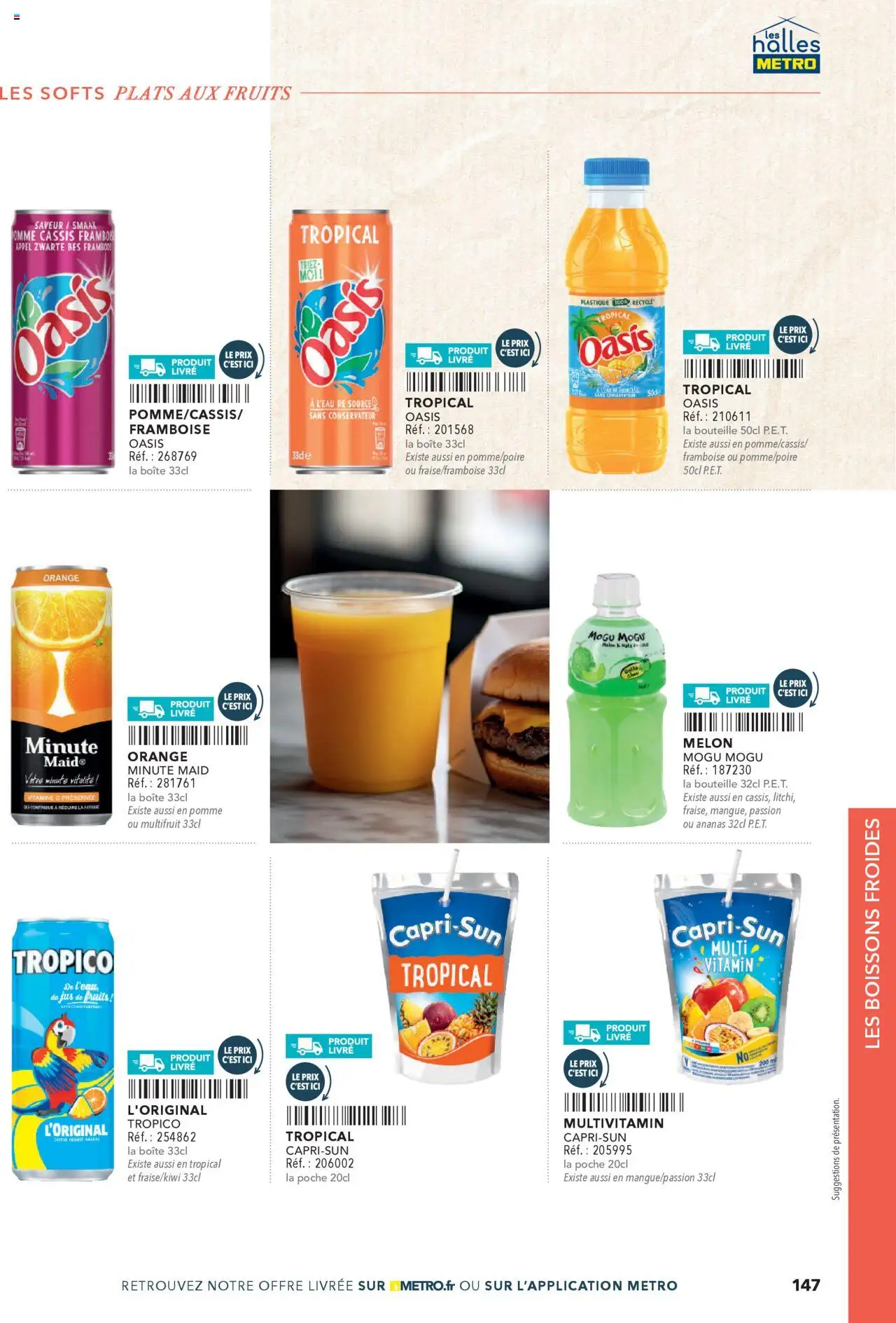  | Page: 147 | Produits: Orange, Pomme, Jus, Ananas