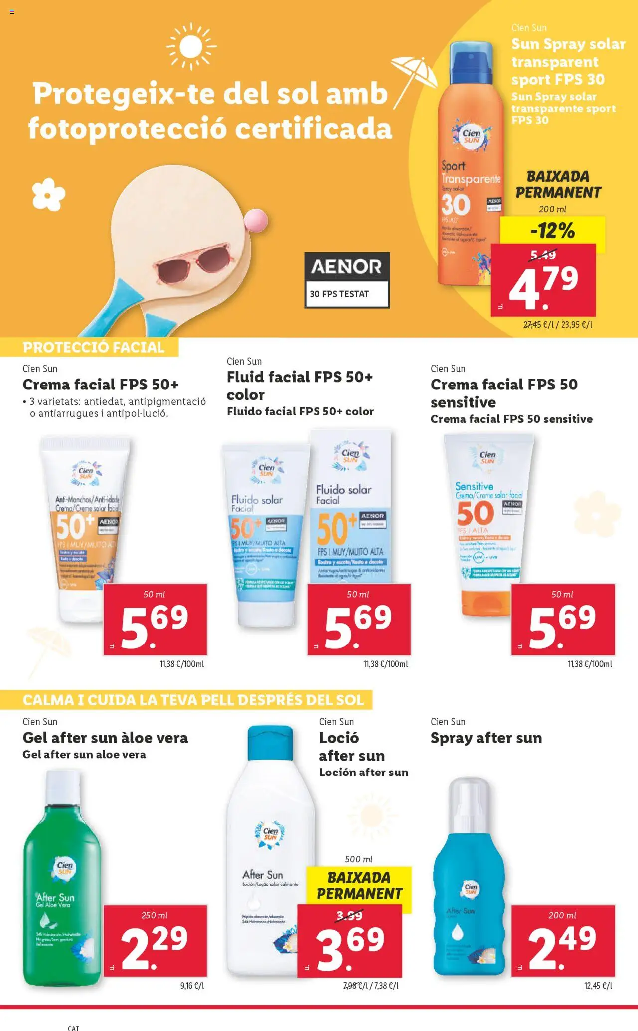 Lidl catálogo BCN │ válido desde el 02.06.2025 | Página: 18 | Productos: Spray solar, Crema facial, Crema
