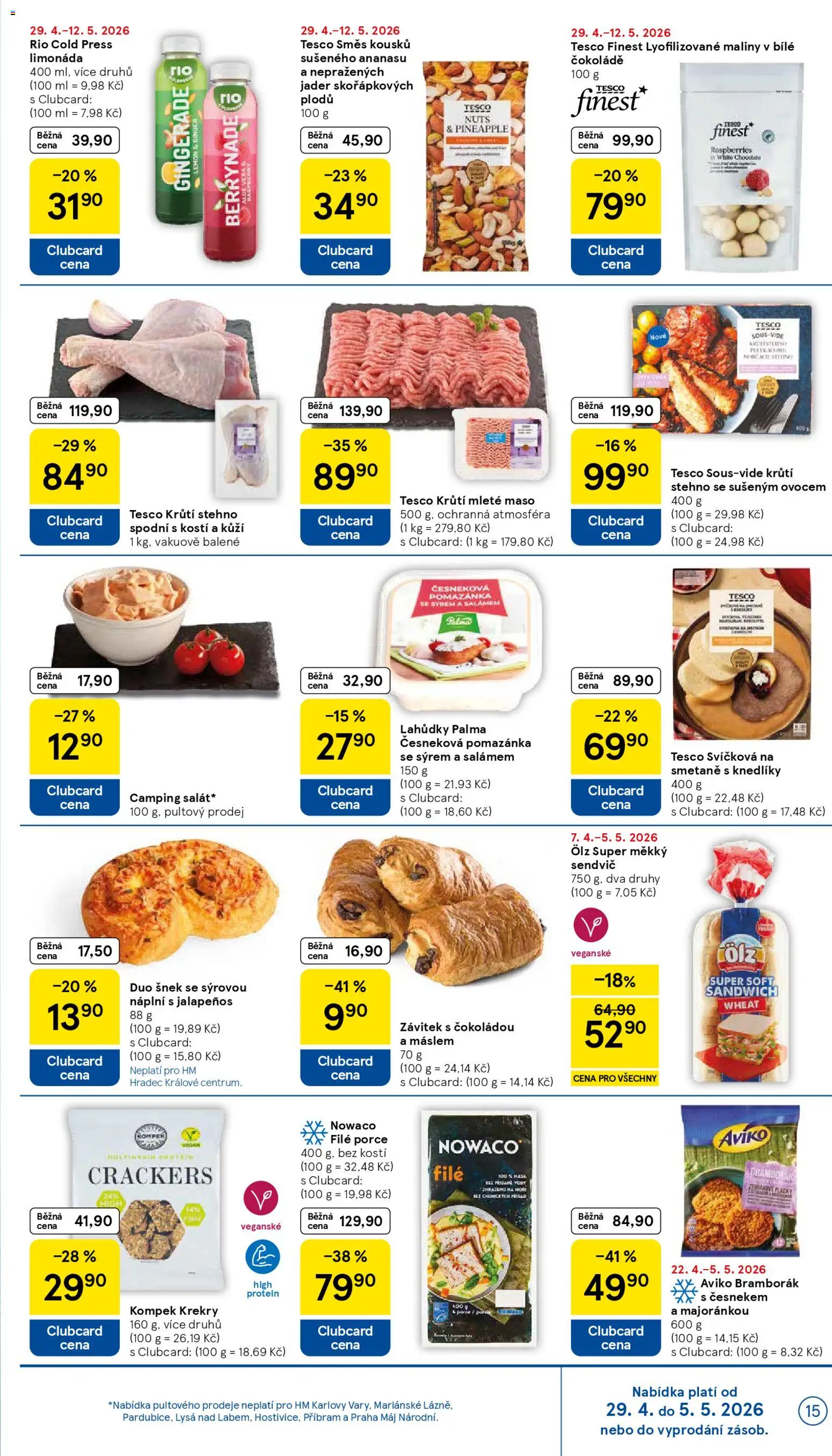 Tesco leták - Hypermarket od 29.04.2026 | Strana: 15 | Produkty: Vegan, Limonáda, Jalapeňos, Maso