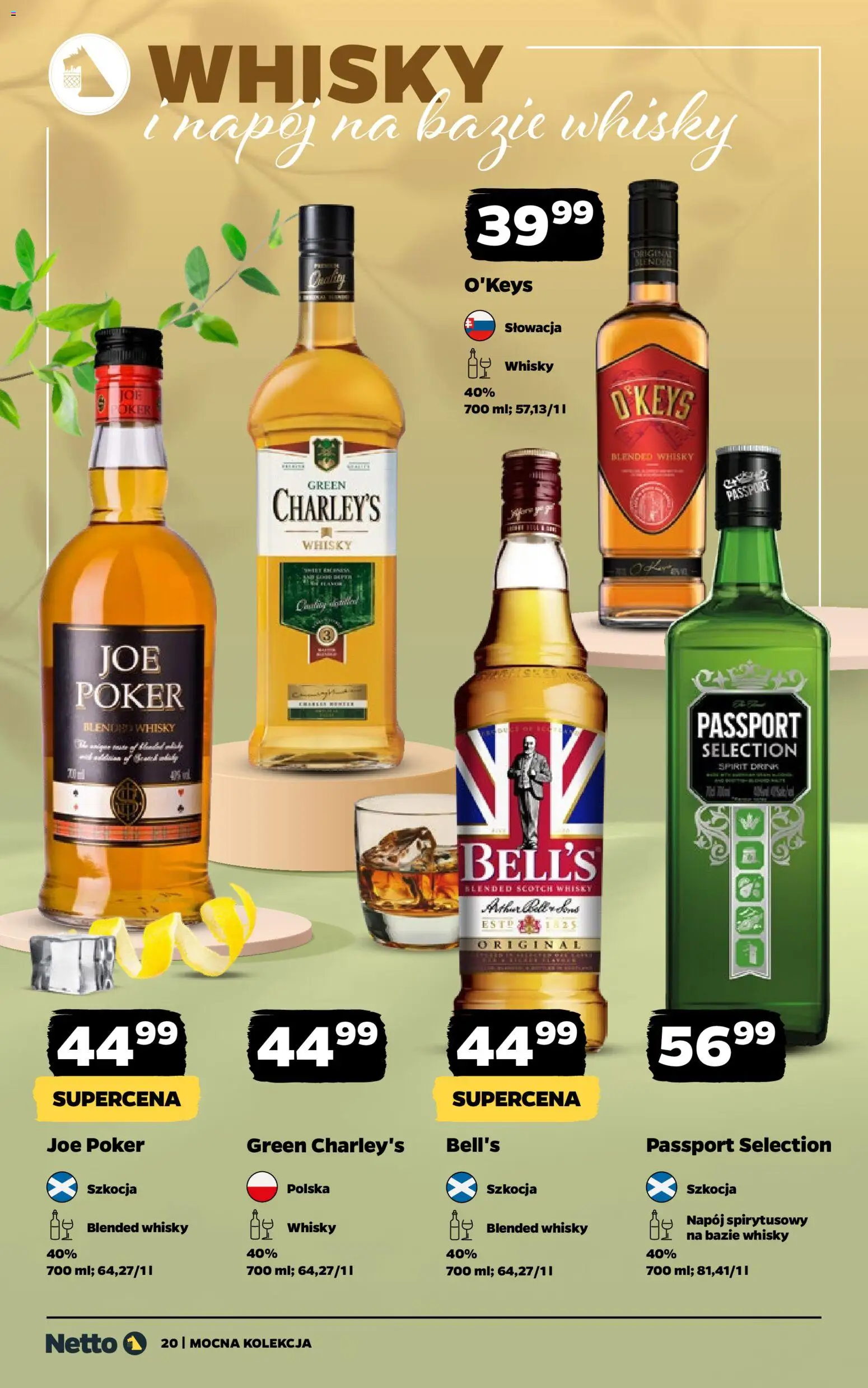 Netto gazetka - Alkohole mocne od 13.04.2026 | Strona: 20 | Produkty: Whisky