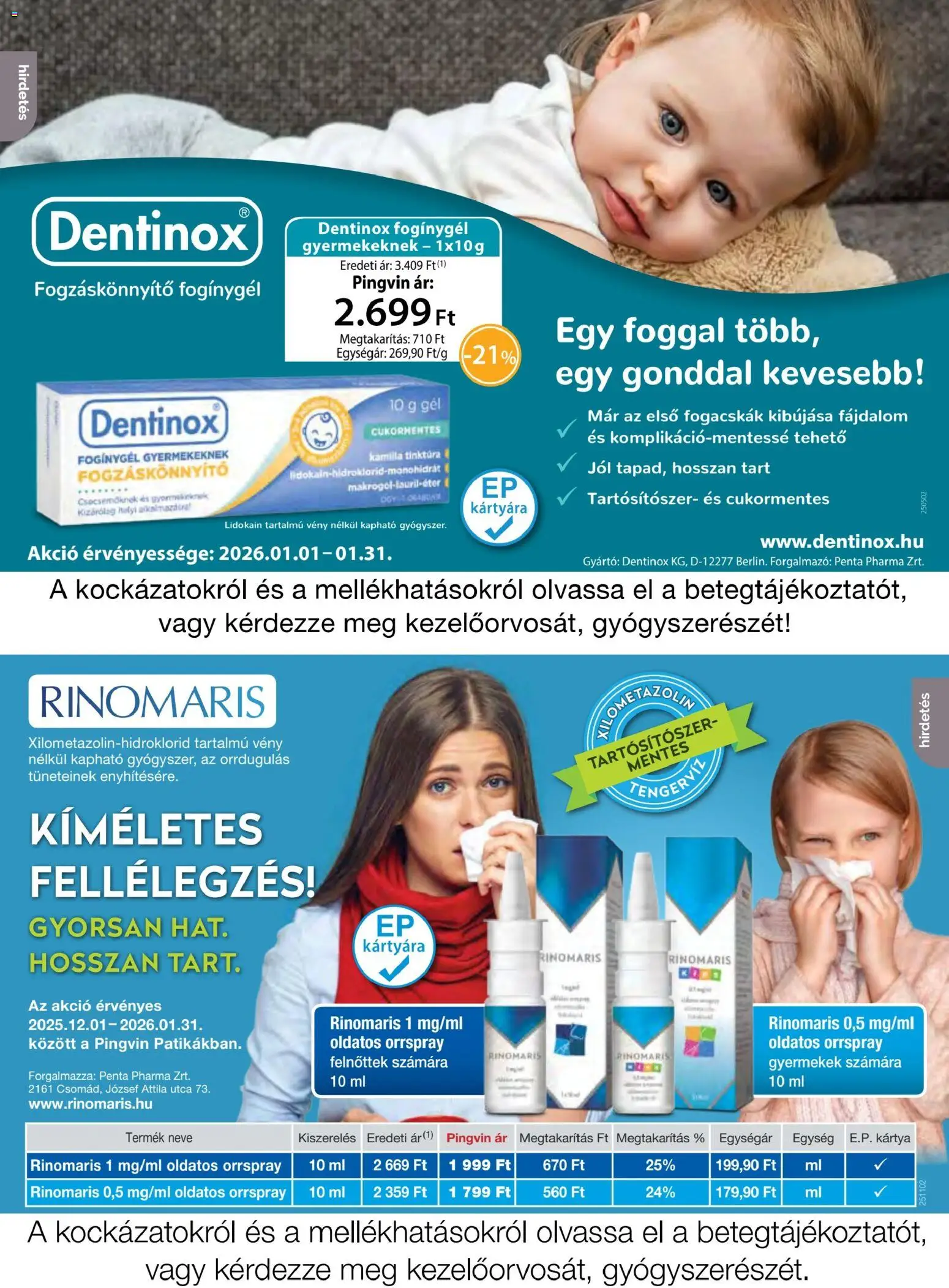 Pingvin Patika akciós ujság - amely érvényes a következő dátumtól: 01.01.2026 | Oldal: 24