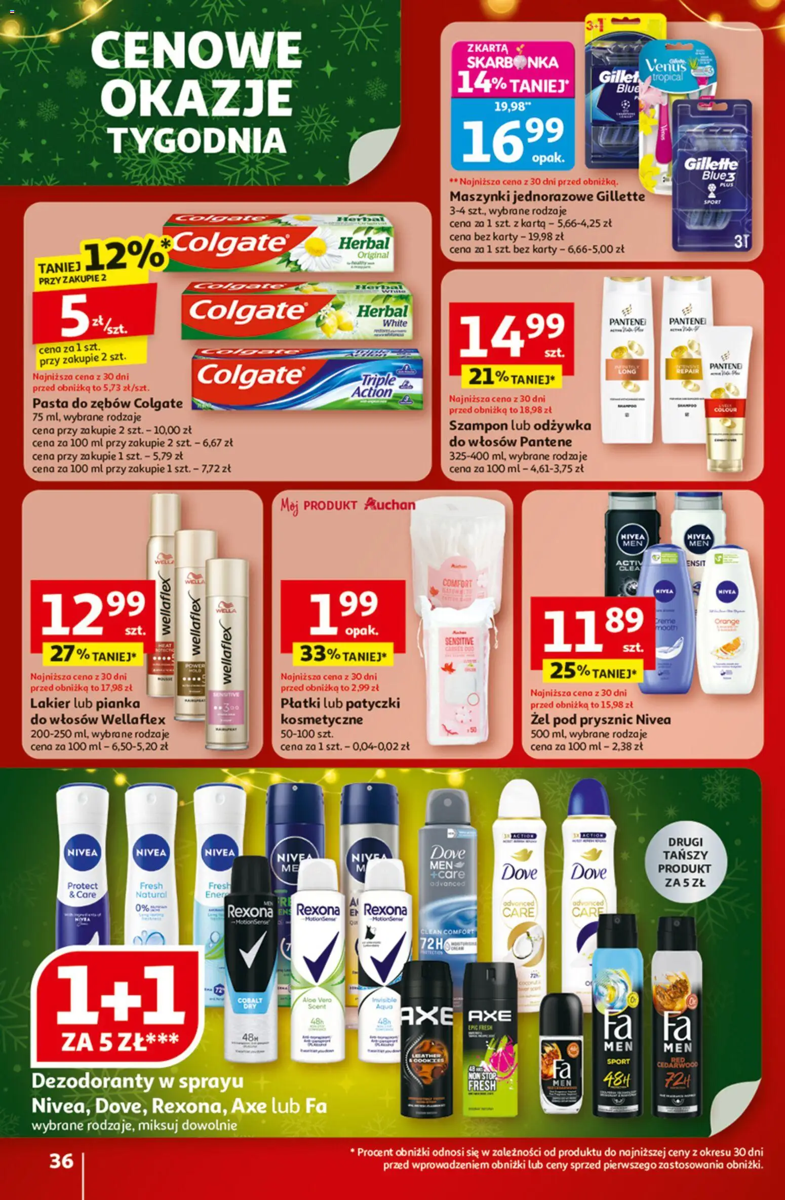 Auchan Black Friday od 20.11.2025 | Strona: 36 | Produkty: Karta, Odżywka, Żel pod prysznic, Pasta do zębów