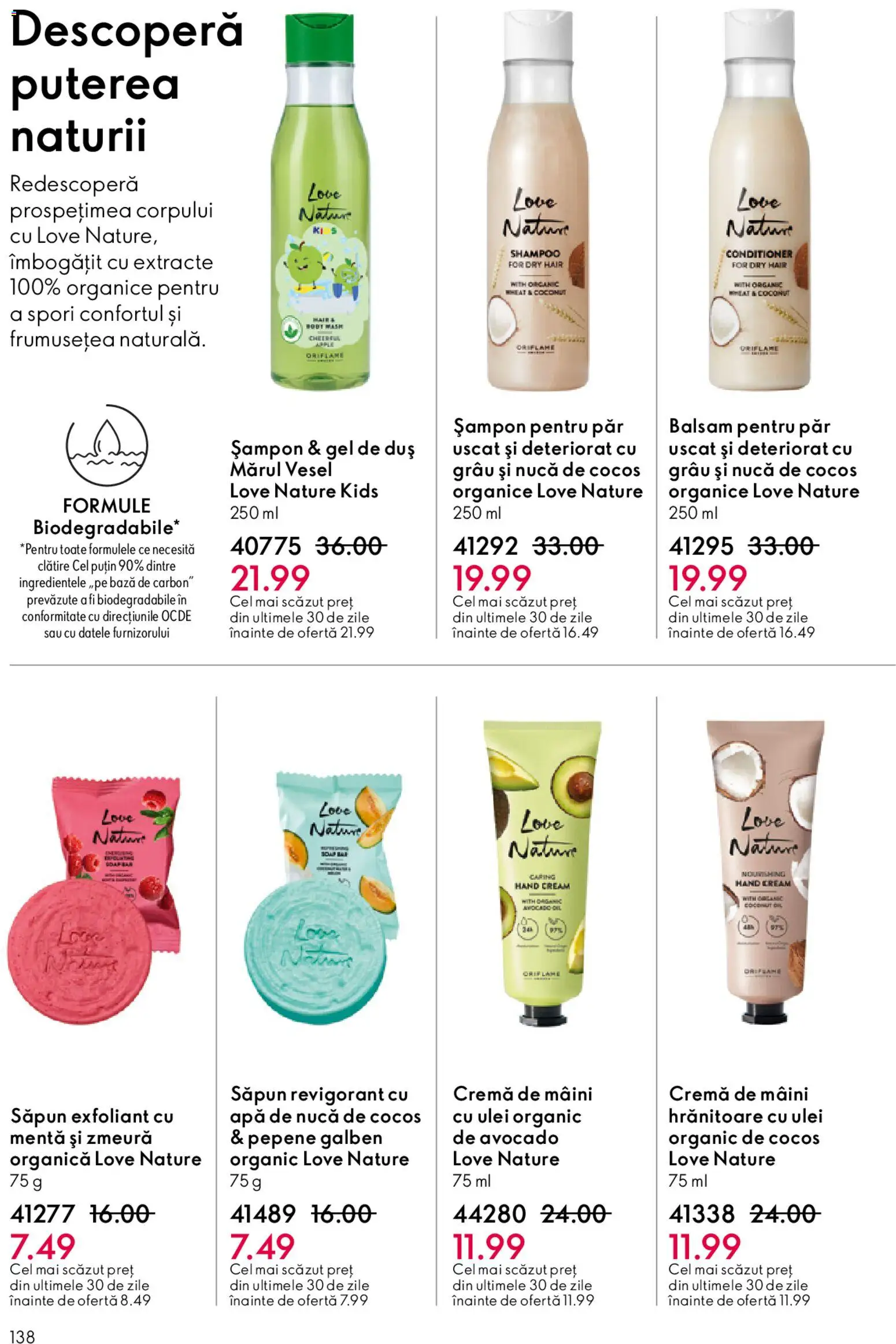 Noul catalog Oriflame – valabil de la 27.05.2026 | Pagină: 138 | Produse: Pepene Galben, Șampon, Balsam, Cremă de mâini