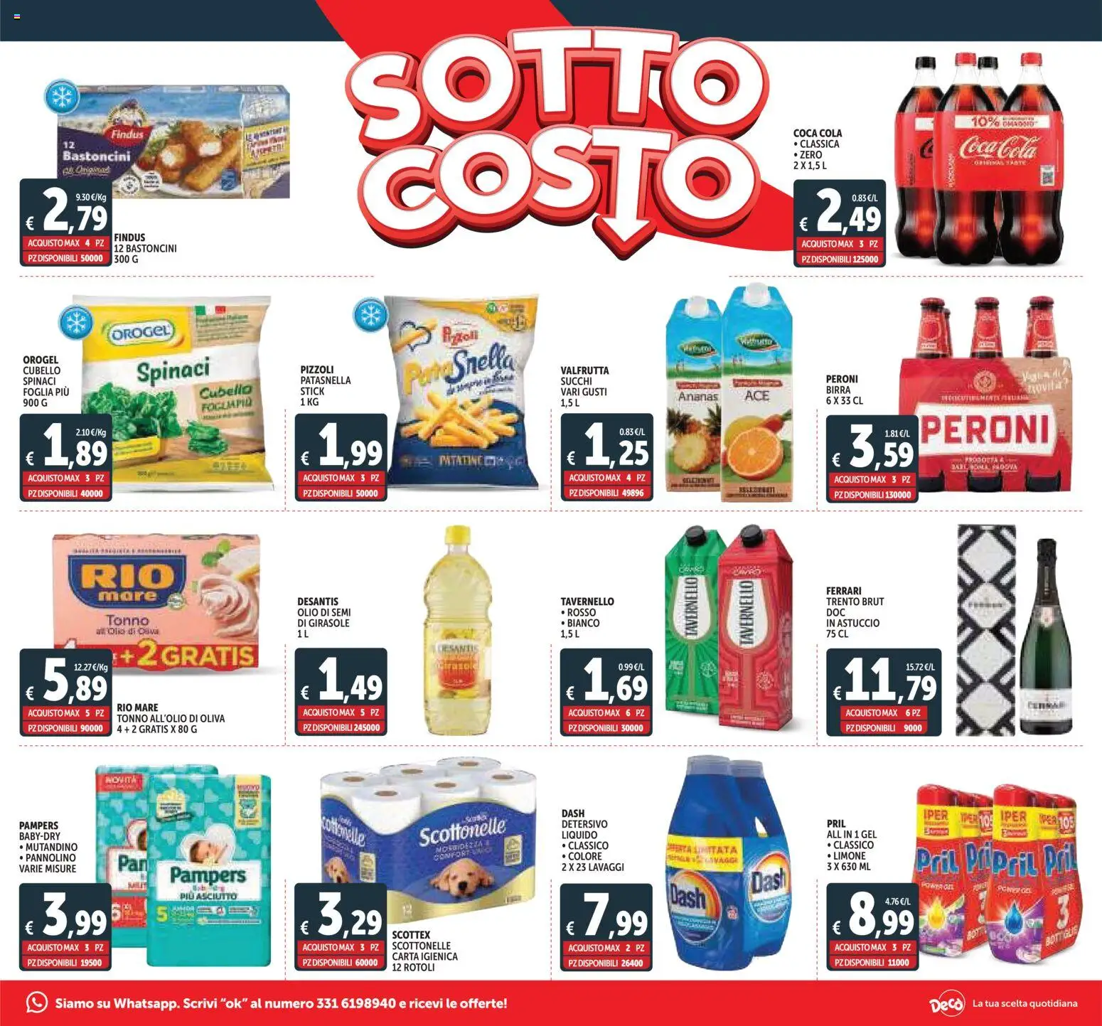 Volantino Decò del 07.11.2025 | Pagina: 3 | Prodotti: Carta igienica, Birra, Pampers, Tonno