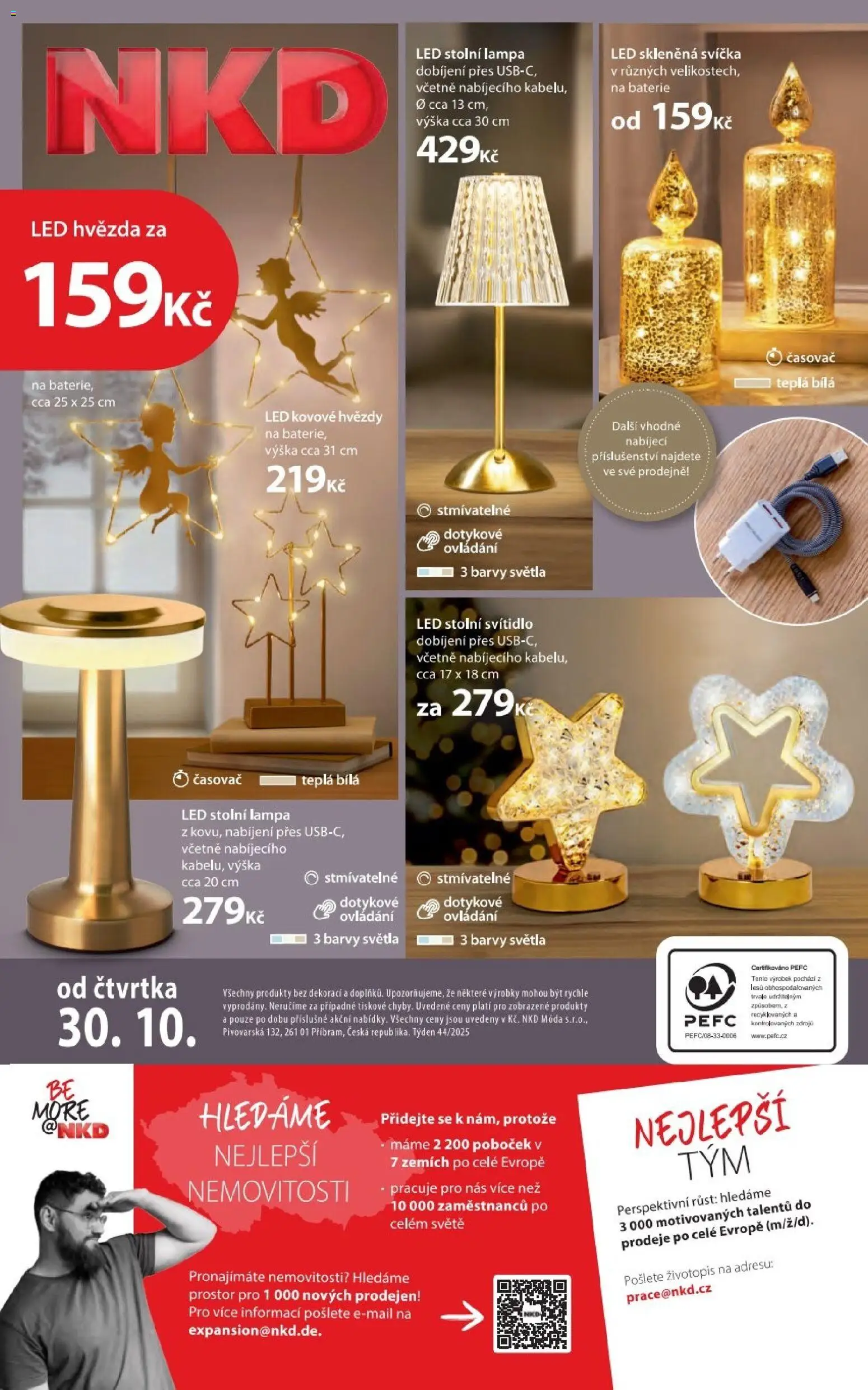 NKD leták od 30.10.2025 | Strana: 24 | Produkty: Stolní lampa, Baterie, Barvy, LED
