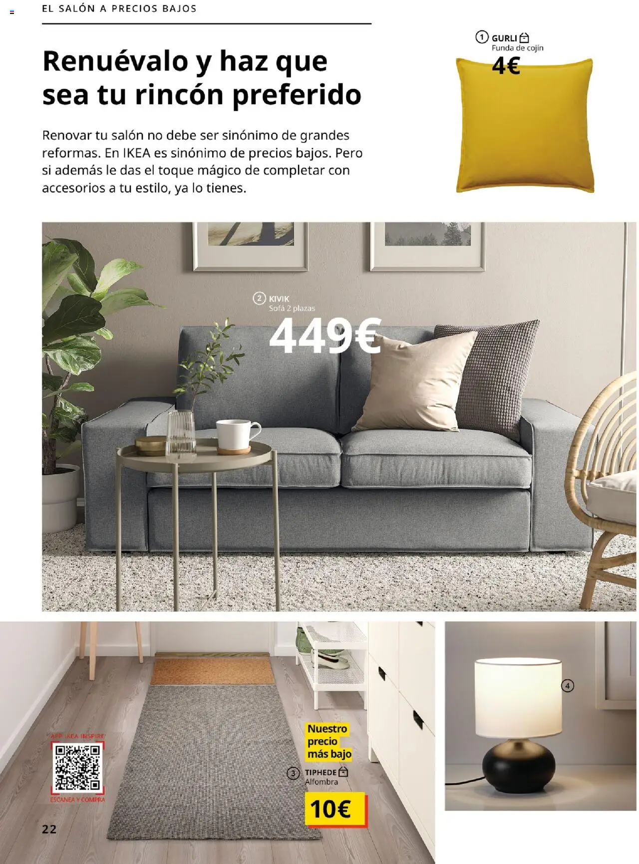 Catálogo IKEA Precios bajos. Muy bajos │ válido desde el 04.02.2025 | Página: 22 | Productos: Funda, Funda de cojín, Cojín, Alfombra