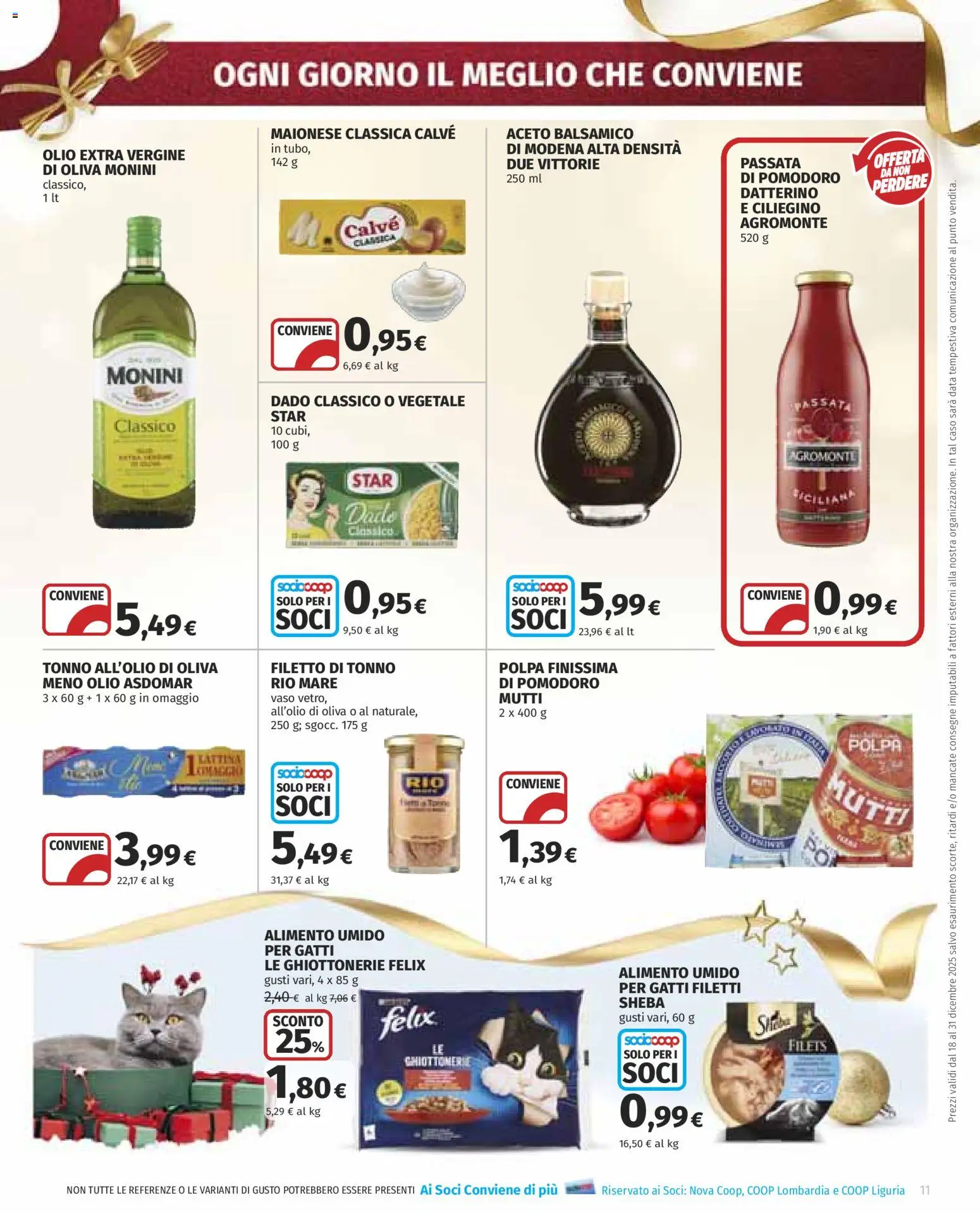 Volantino COOP del 18.12.2025 | Pagina: 11 | Prodotti: Data, Tonno, Olio extra vergine, Mutti