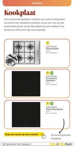 Brico - Onze opbergingcatalogus - Voorbeeld van een folder van Brico, geldig van 20.02.2026 | Pagina: 44 | Producten: Kookplaat