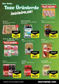 23.10.2025 tarihinden itibaren geçerli olan Onur Market kataloğu önizlemesi | Sayfa: 2 | Ürünler: Çilek, Fındık, Zeytin, Sucuk