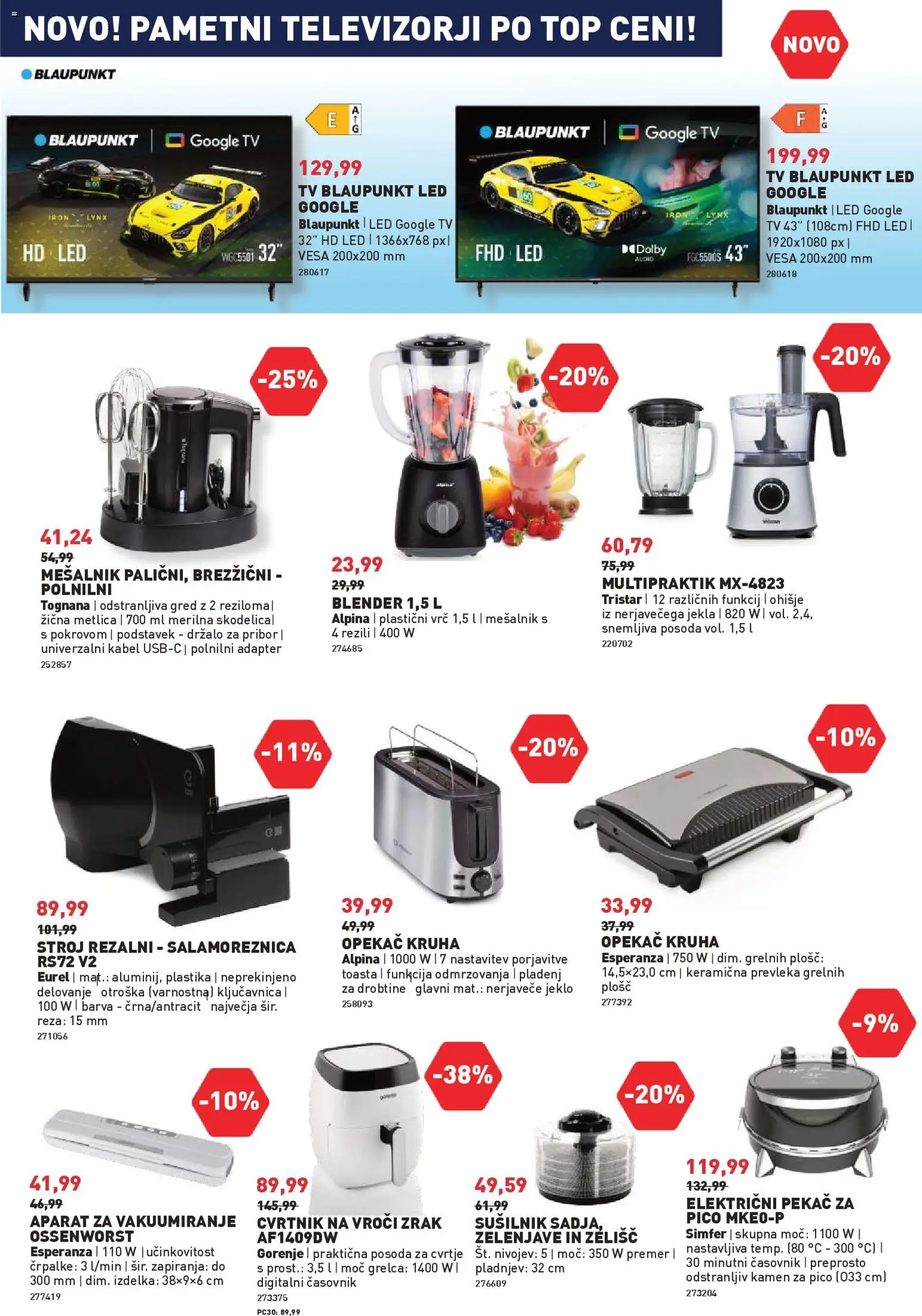 Novi Inpos katalog ponudbe – veljaven od 13.11.2025 | Stran: 19 | Izdelki: Mesalnik, Tv, Audio, Pribor