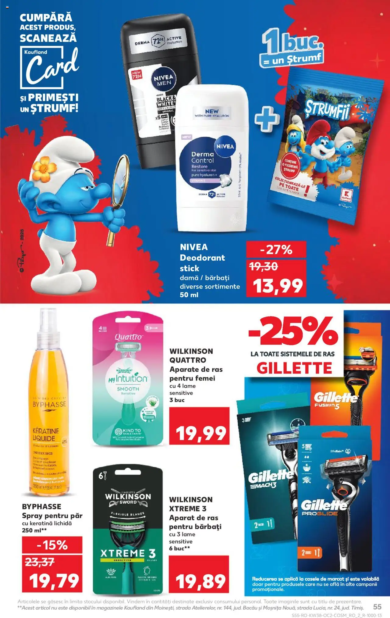 Noul catalog Kaufland – valabil de la 17.09.2025 | Pagină: 55 | Produse: Aparat De Ras, Deodorant