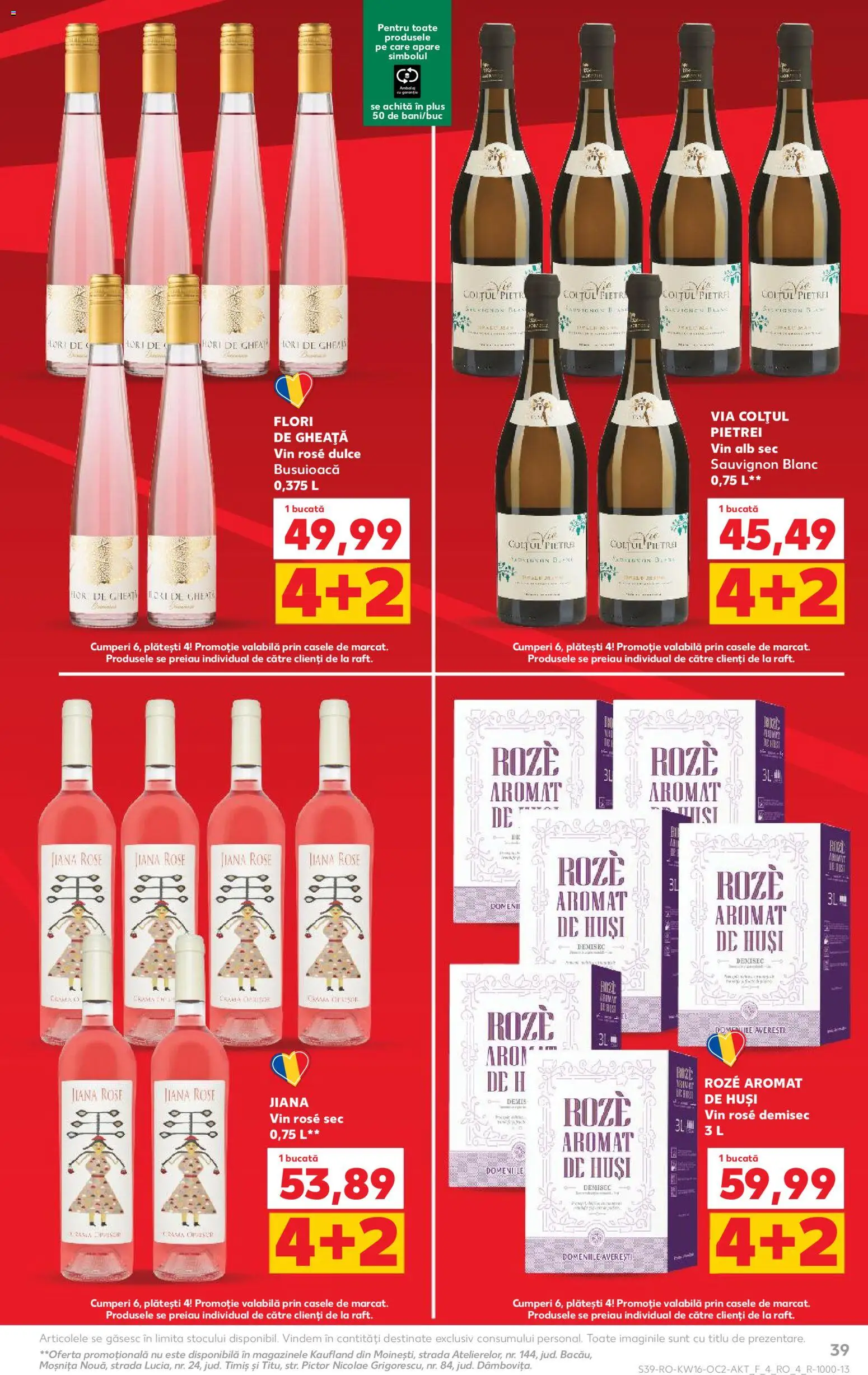 Kaufland RO akciós ujság - amely érvényes a következő dátumtól: 15.04.2026 | Oldal: 39