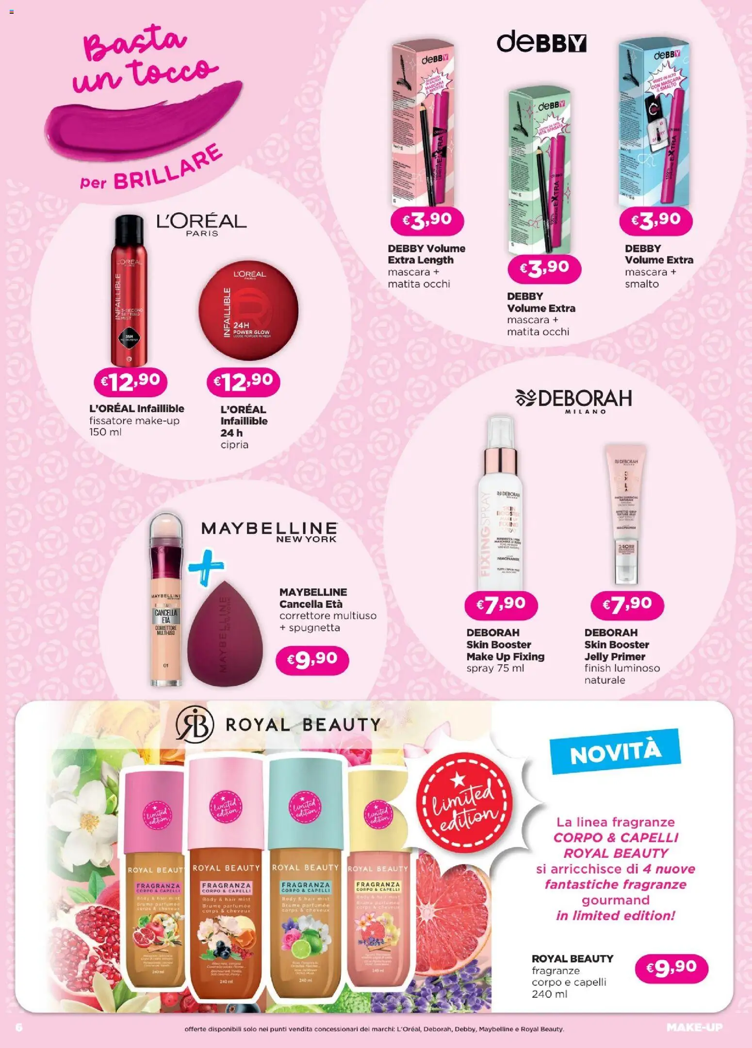 Volantino Acqua e Sapone del 09.01.2026 | Pagina: 6 | Prodotti: Mascara, Fragranza, Correttore, Cipria