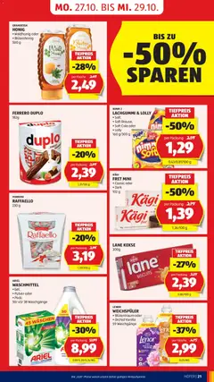 Hofer Flugblatt ab 24.10.2025 gültig | Seite: 23 | Produkte: Kekse, Weichspüler, Waschmittel