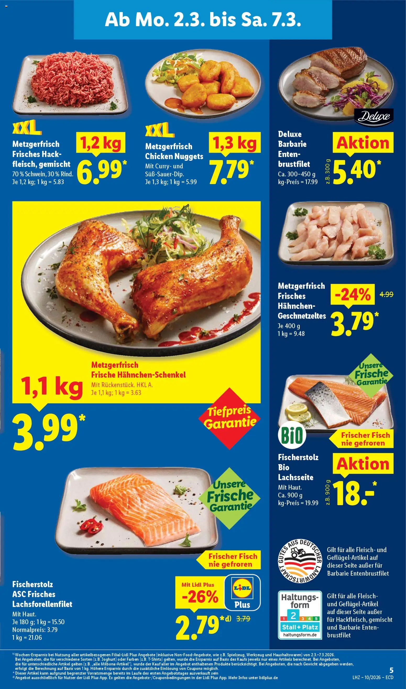 Lidl - Prospekt – gültig ab 02.03.2026 | Seite: 13 | Produkte: Hahnchen, Hahnchenschenkel, Joghurt, Fisch