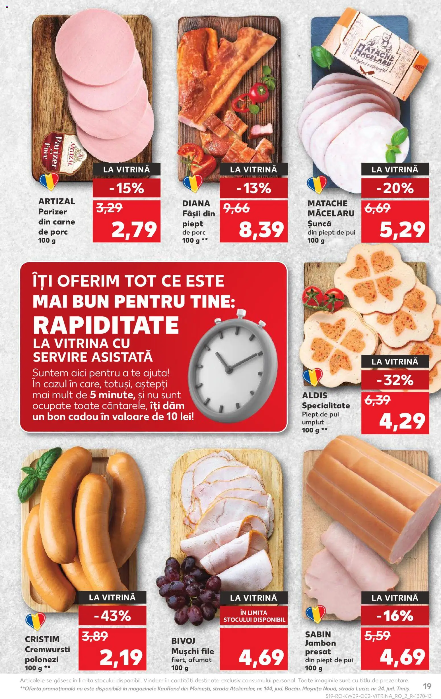 Noul catalog Kaufland – valabil de la 25.02.2026 | Pagină: 19 | Produse: Vitrină, Șuncă, Carne De Porc, Parizer