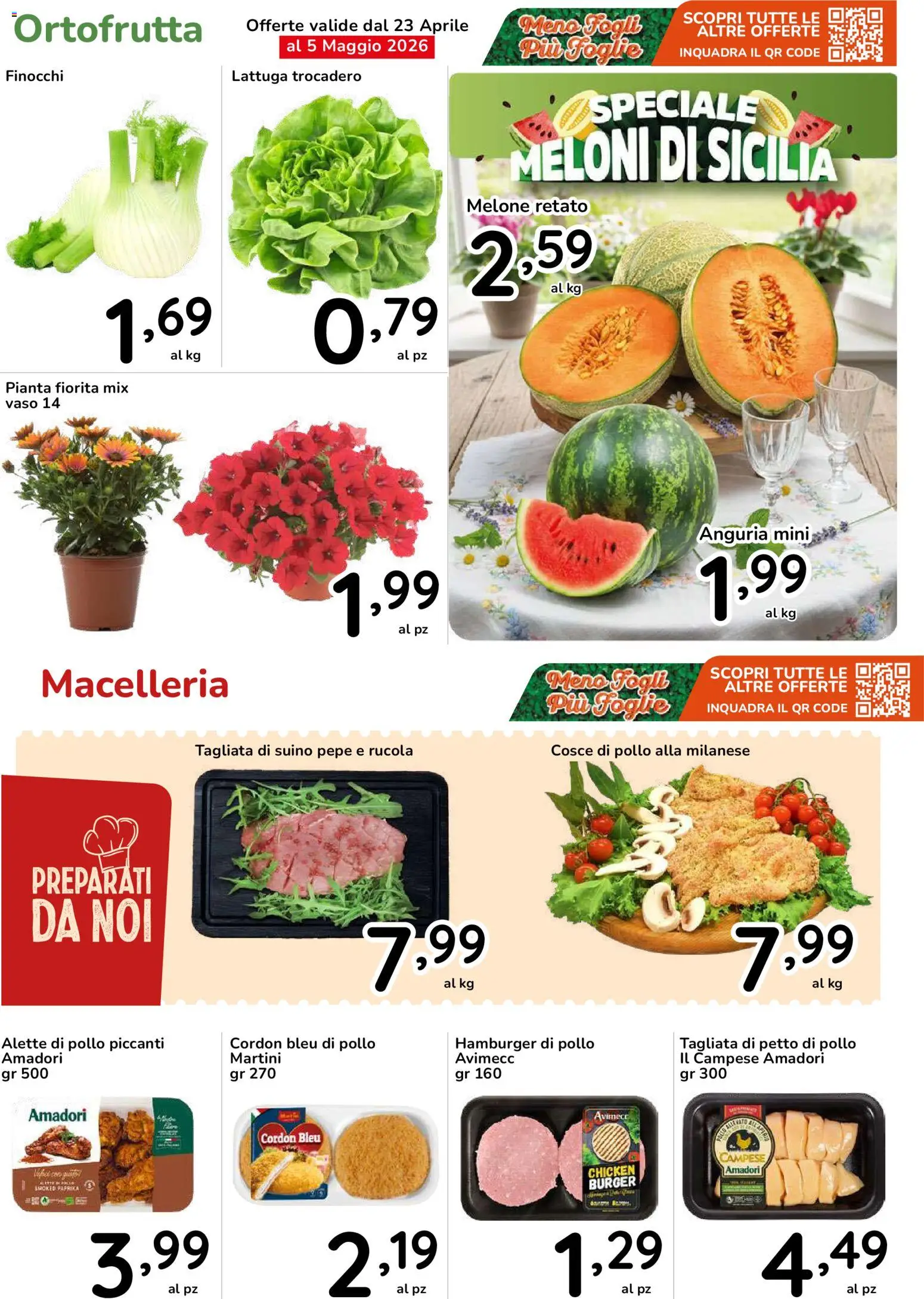 Volantino Famila del 23.04.2026 | Pagina: 15 | Prodotti: Rucola, Pepe, Finocchi, Vaso