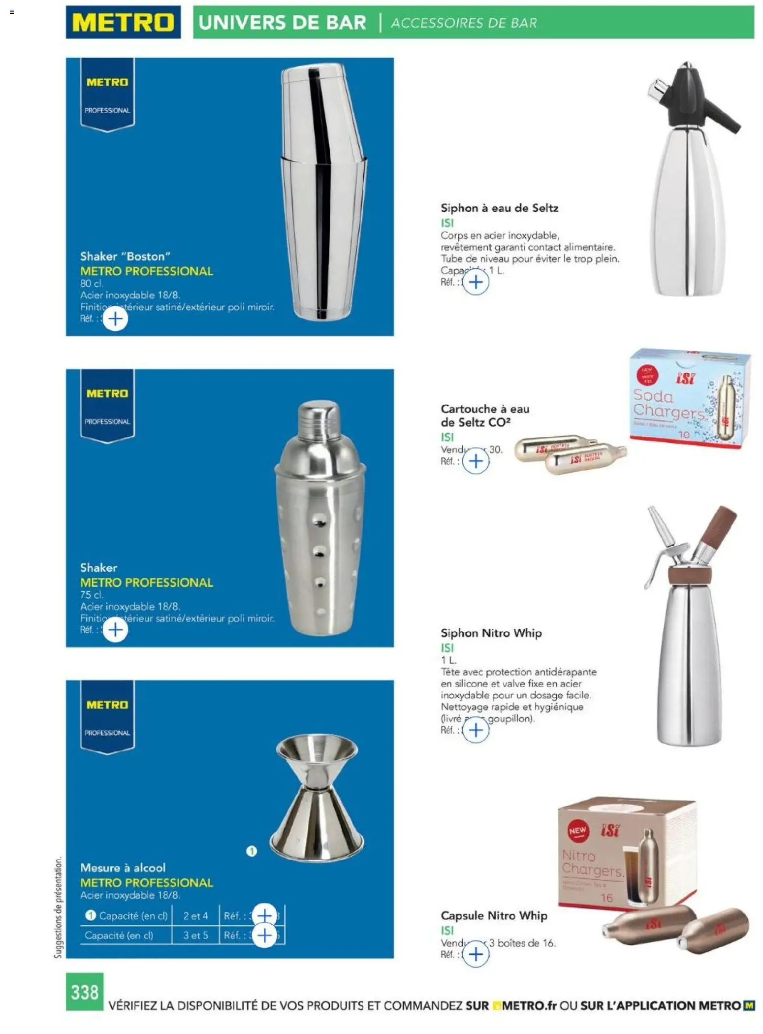 {H1} | Page: 338 | Produits: Alcool, Cartouche, Livre