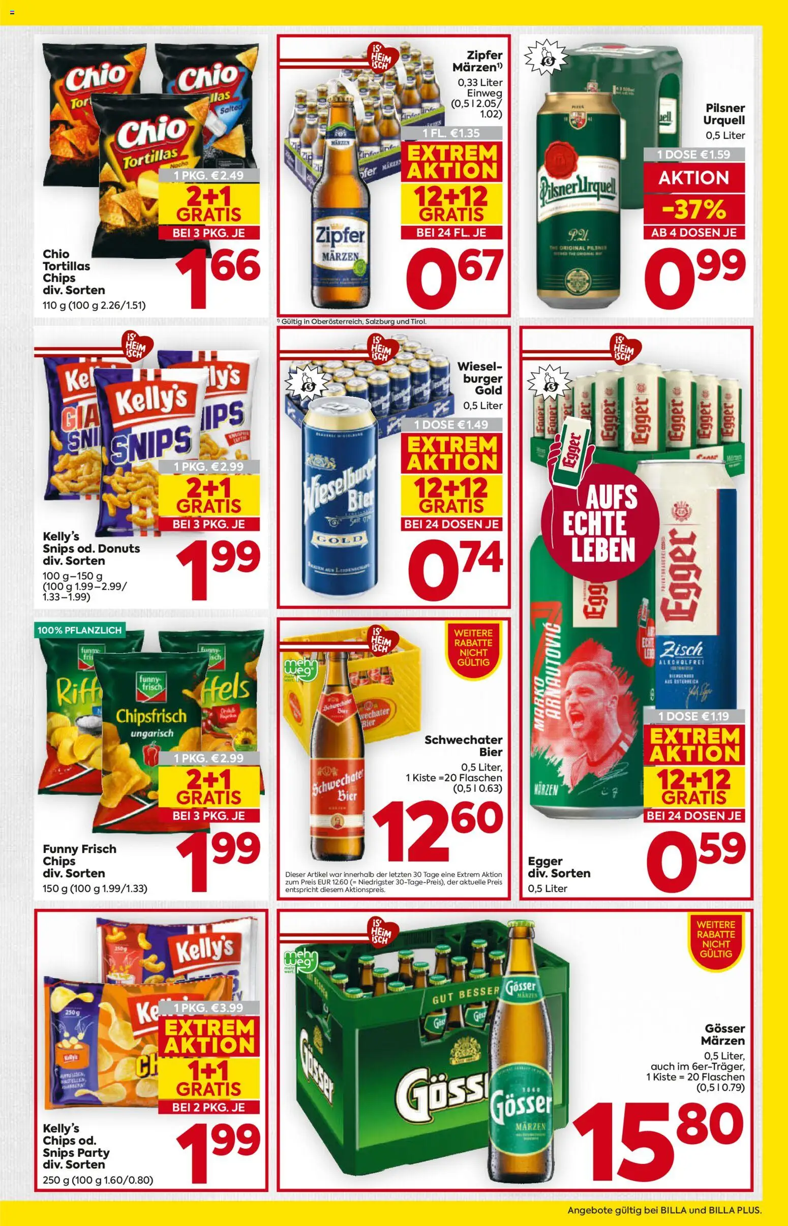 Billa Flugblatt - Salzburg gültig ab 16.04.2026 | Seite: 13 | Produkte: Chips, Bier, Fisch