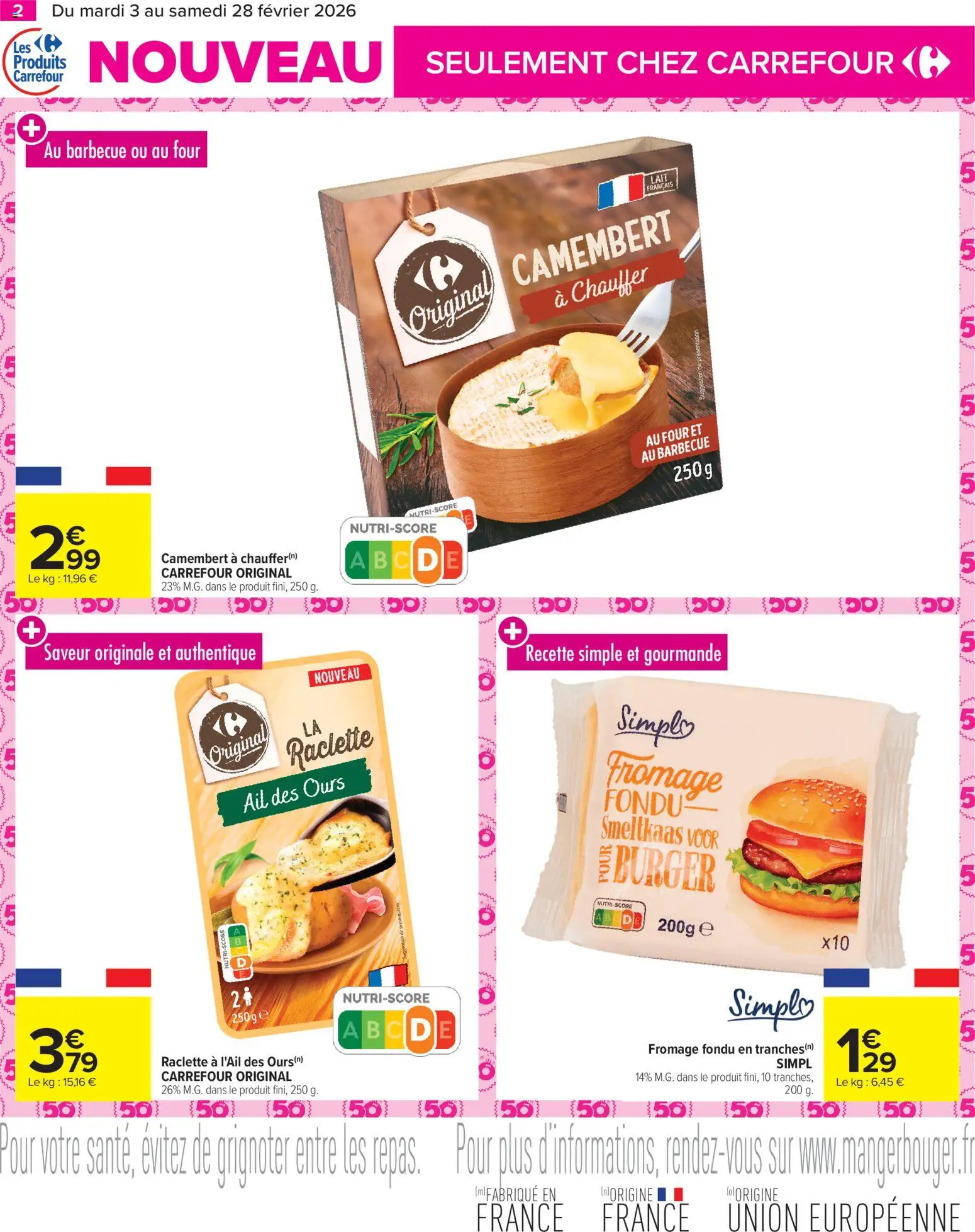 {H1} | Page: 2 | Produits: Barbecue, Ail, Raclette, Camembert
