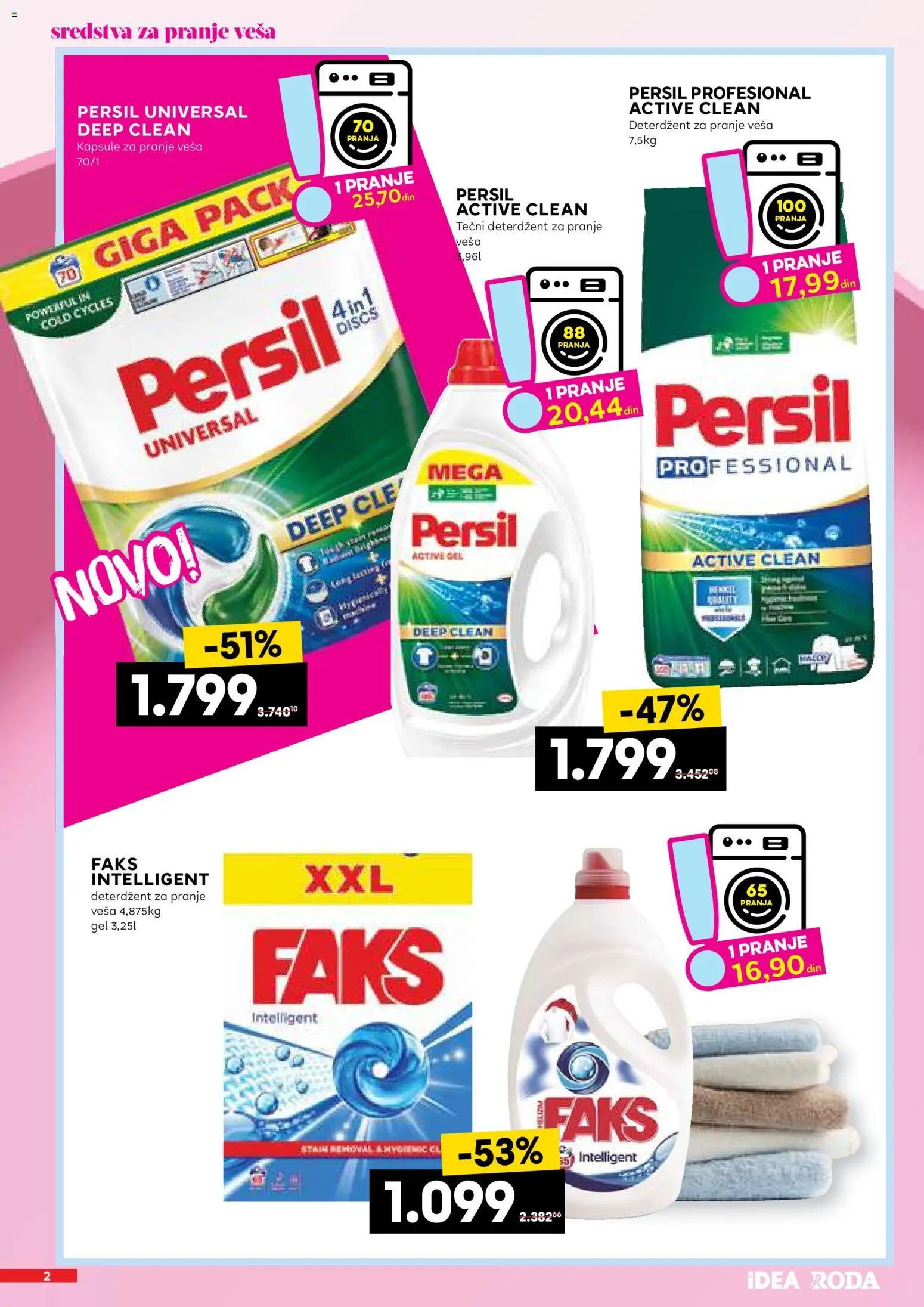 Roda katalog - važi od 16.04.2026 | Strana: 2 | Proizvode: Deterdžent, Tečni deterdžent, Kapsule, Persil