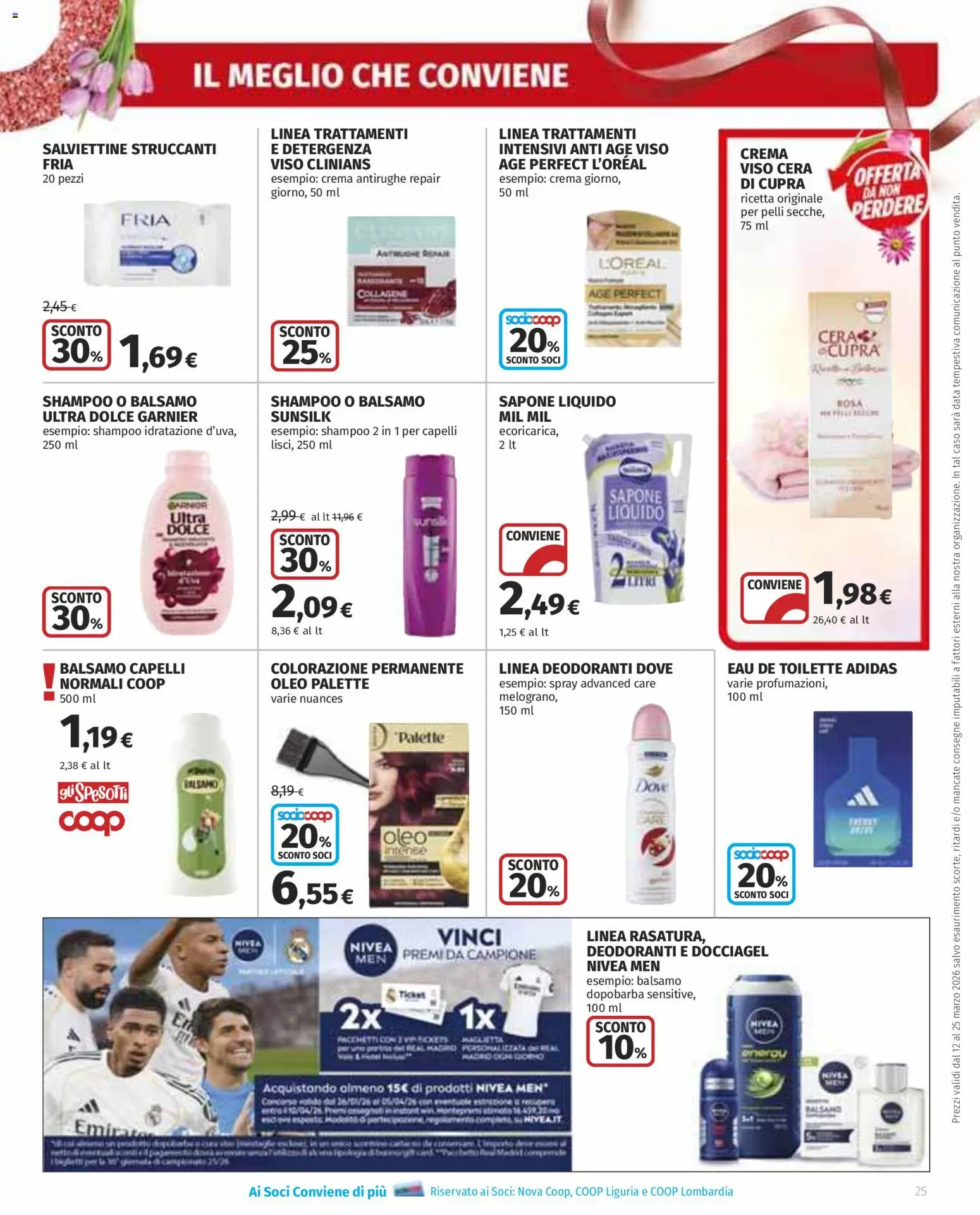 Volantino Ipercoop del 12.03.2026 | Pagina: 25 | Prodotti: Crema, Dopobarba, Sapone, Data