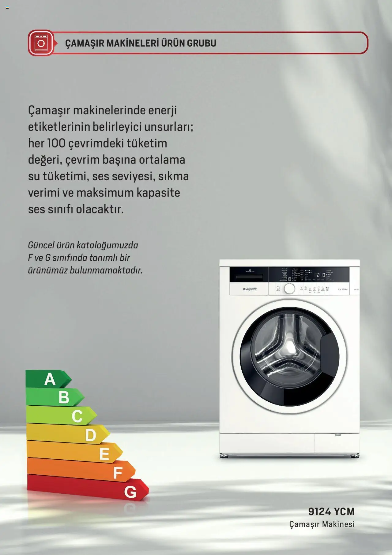 Arçelik - Enerji Sınıflandırmaları - 19.02.2024 tarihinden itibaren geçerlidir | Sayfa: 10 | Ürünler: Su, Ses, Çamaşır makinesi