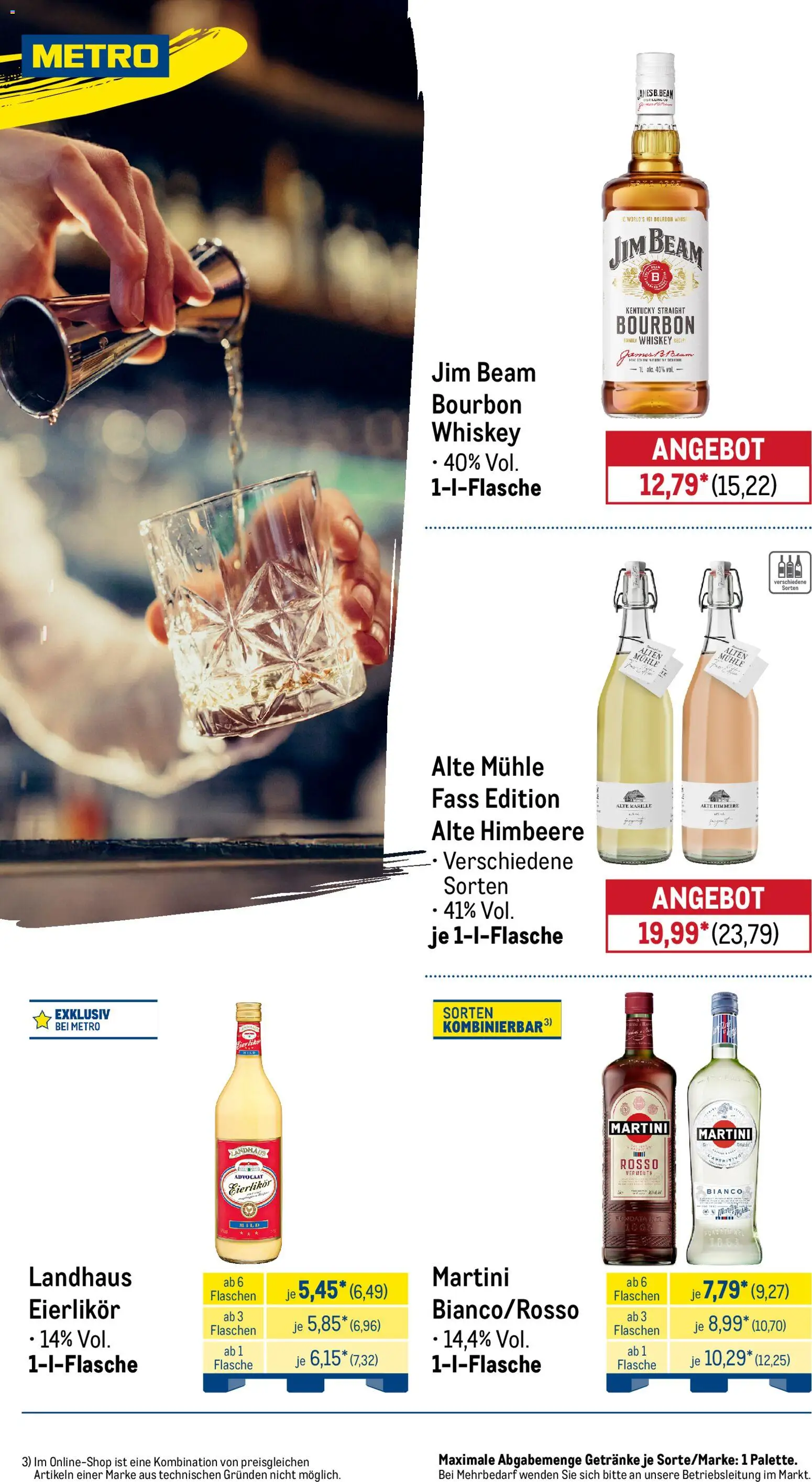Metro Monats-Menü – gültig ab 01.03.2026 | Seite: 30 | Produkte: Martini, Jim beam, Mühle, Himbeere