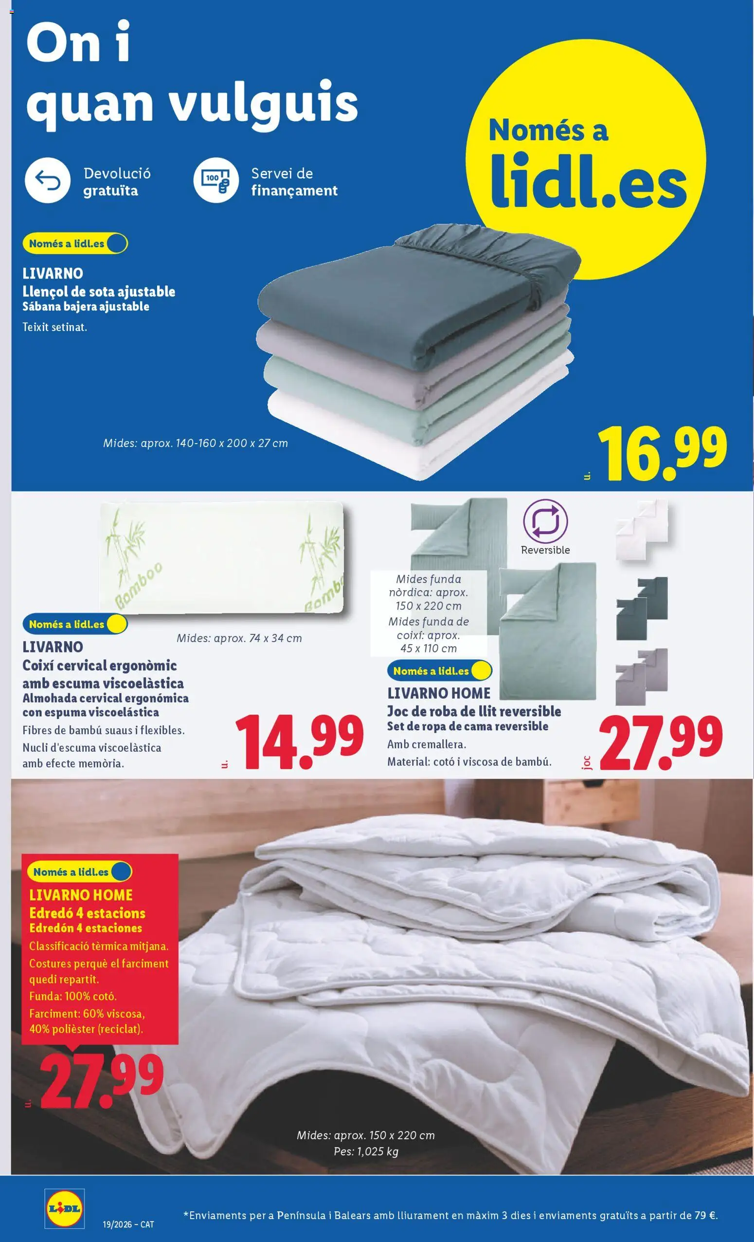 Lidl folleto de bazar │ válido desde el 04.05.2026 | Página: 4 | Productos: Ropa, Funda, Κασέρι, Almohada
