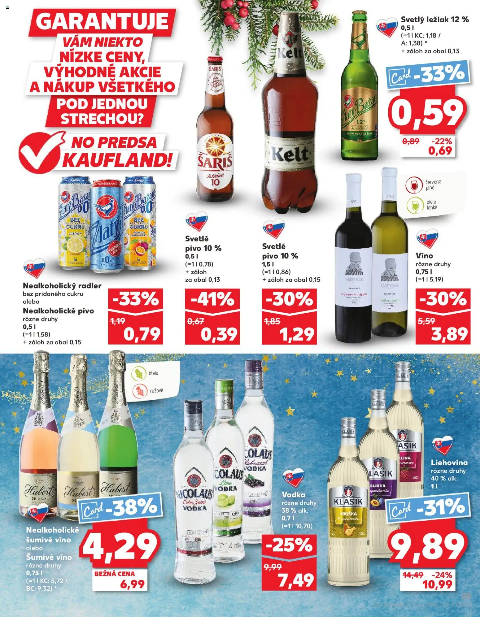 Nové Kaufland akcie – leták je platný od 06.11.2025 | Strana: 25 | Produkty: Radler, Šariš, Nealkoholické pivo, Šumivé víno