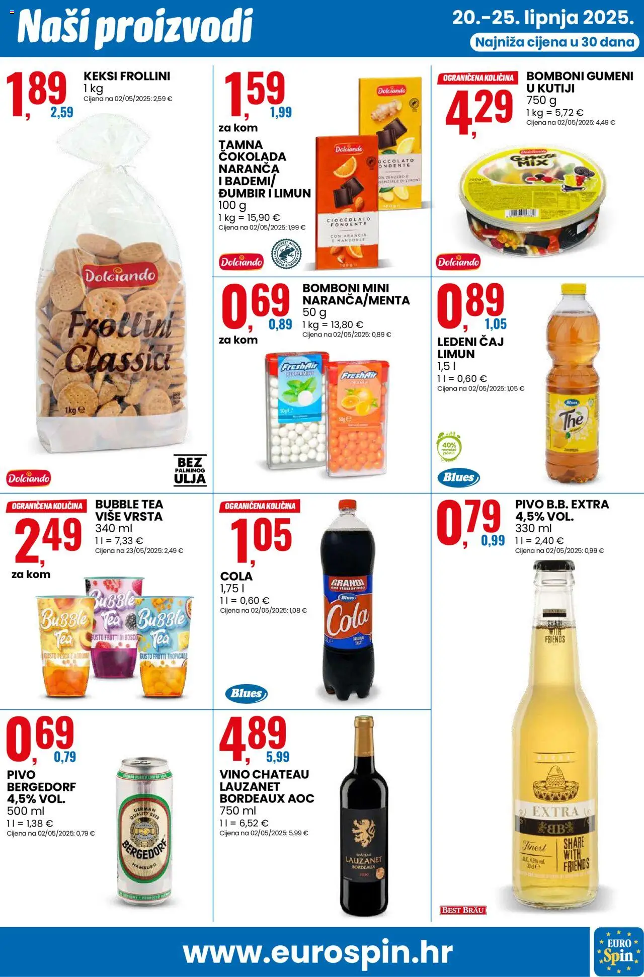 Eurospin katalog | vrijedi od 20.06.2025 | Stranica: 11 | Proizvodi: Ledeni čaj, Bomboni, Limun, Đumbir