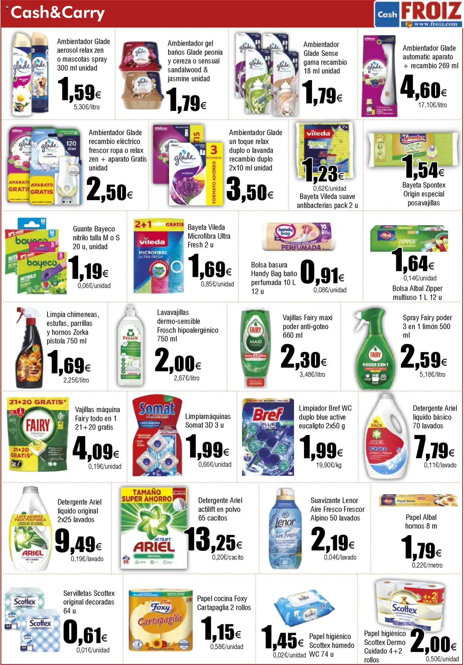 Froiz - Folleto Cash │ válido desde el 12.11.2025 | Página: 14 | Productos: Detergente, Bolsa, Cocina, Baño