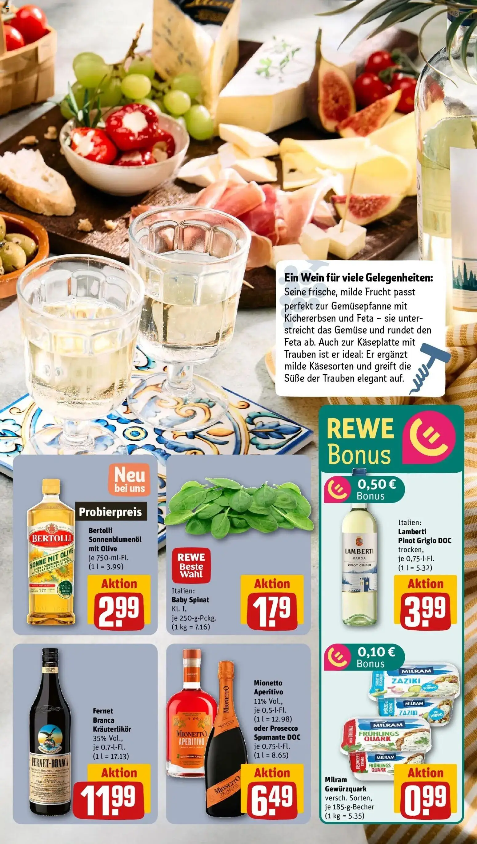 Rewe Prospekt Berlin / Prenzlauer Berg	 – gültig ab 02.03.2026 | Seite: 11 | Produkte: Feta, Trauben, Gemüse, Milram