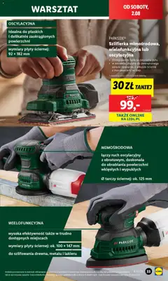 Lidl Katalog od 28.07.2025 | Strona: 37 | Produkty: Plyty, Szlifierka