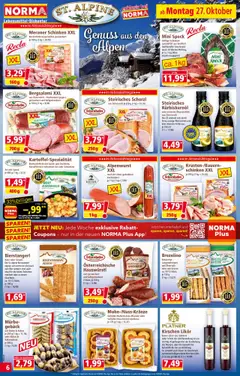 Norma Flugblatt ab 27.10.2025 gültig | Seite: 7 | Produkte: Kartoffeln, Käse, Schinken, Bier