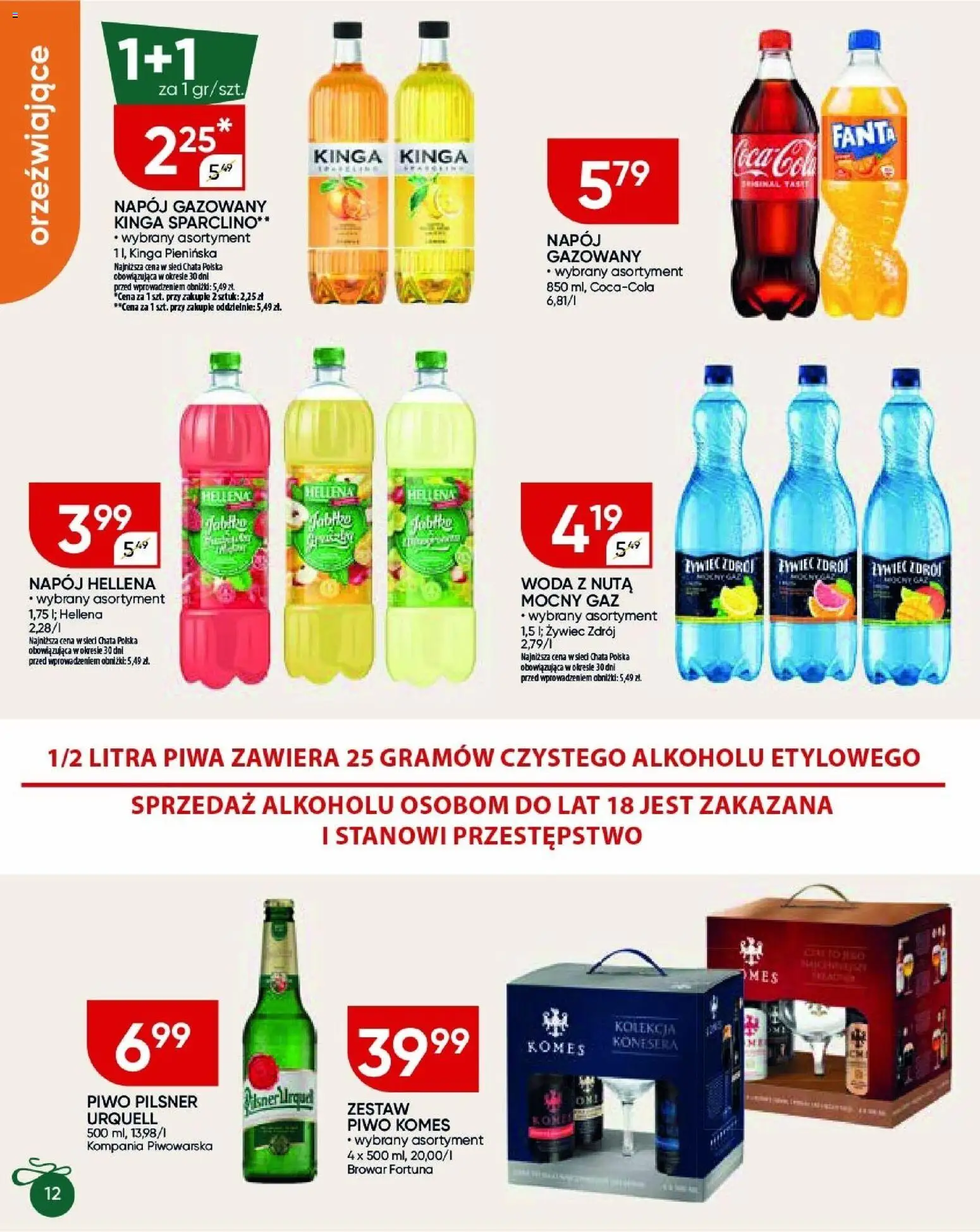 Chata Polska Gazetka od 18.12.2025 | Strona: 32 | Produkty: Coca cola, Piwo, Woda